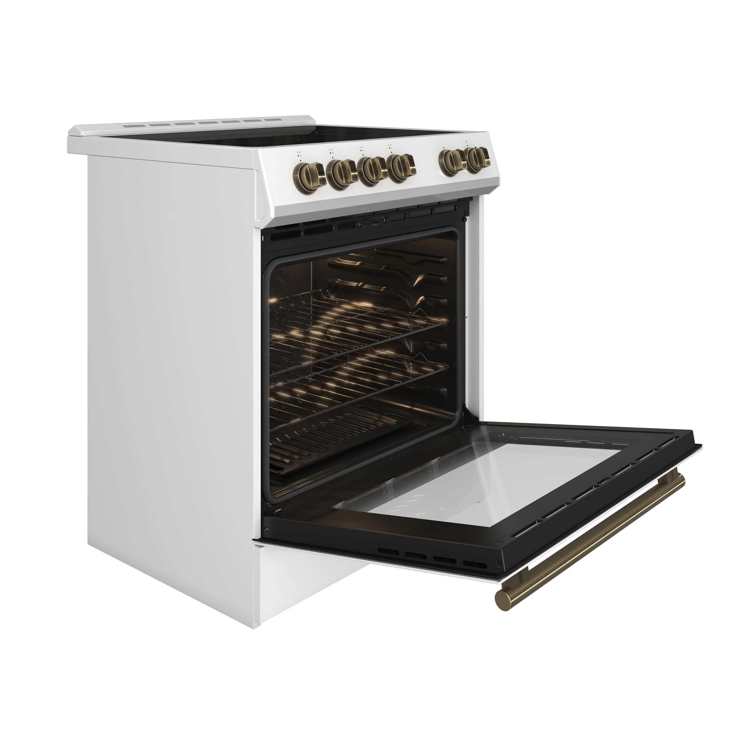 Forno Leonardo Espresso 30-Inch White Electric Range, True Convection, Energy Efficient - Image 3