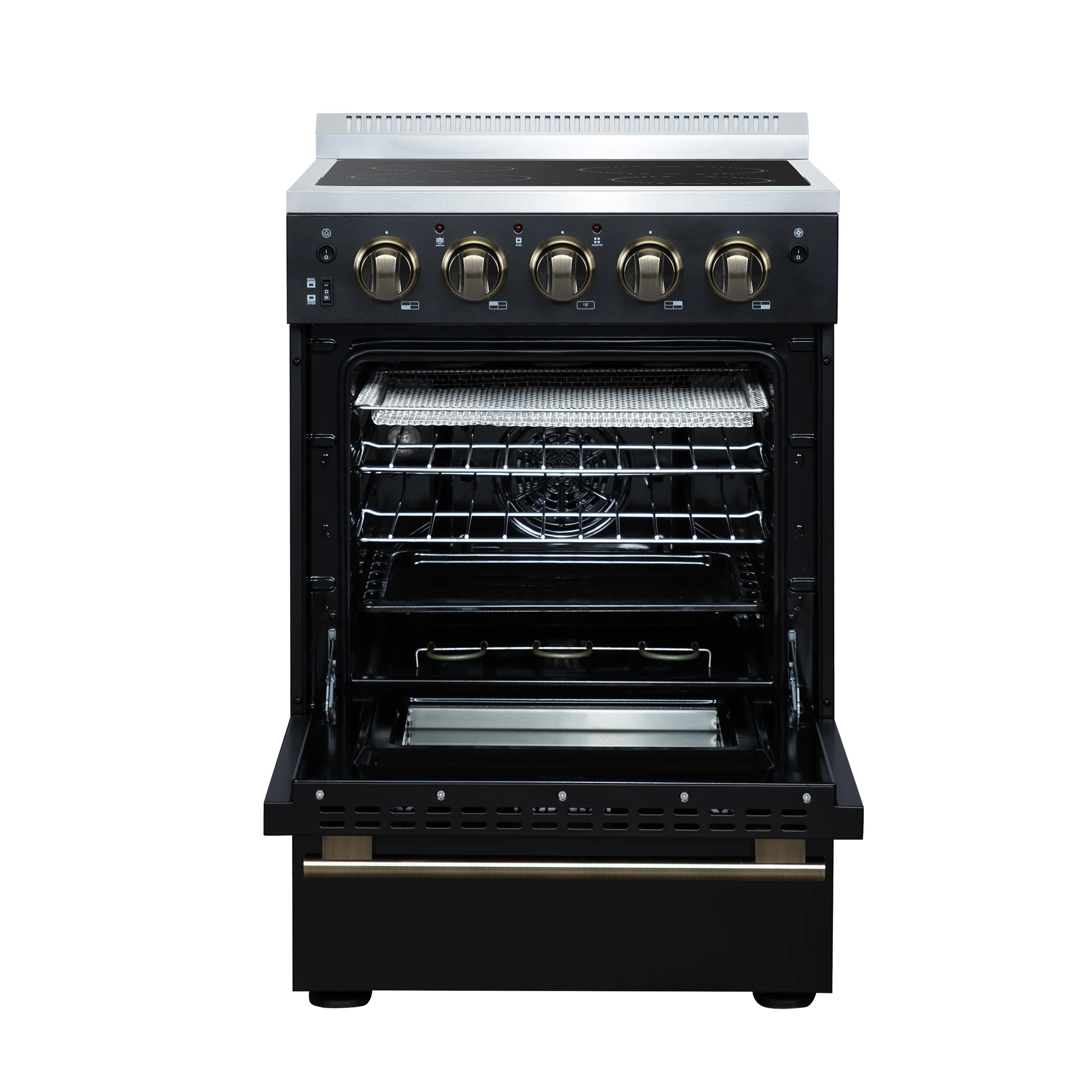 Forno Loiano 24 Inch Freestanding Electric Range in Black, Canada Version, Plug and Cord Included - Image 2