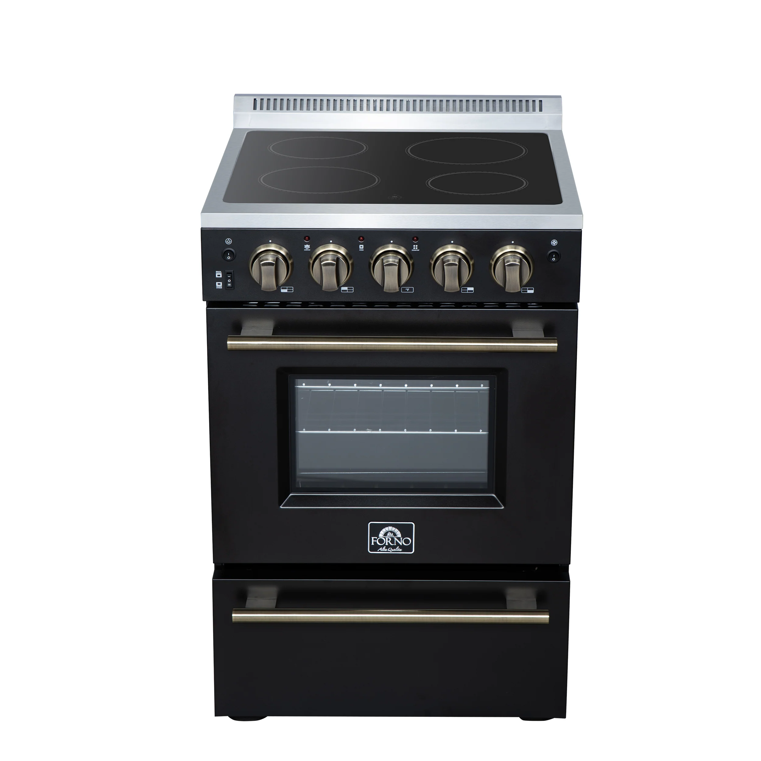 Forno Loiano 24 Inch Freestanding Electric Range in Black, Canada Version, Plug and Cord Included - Image 3