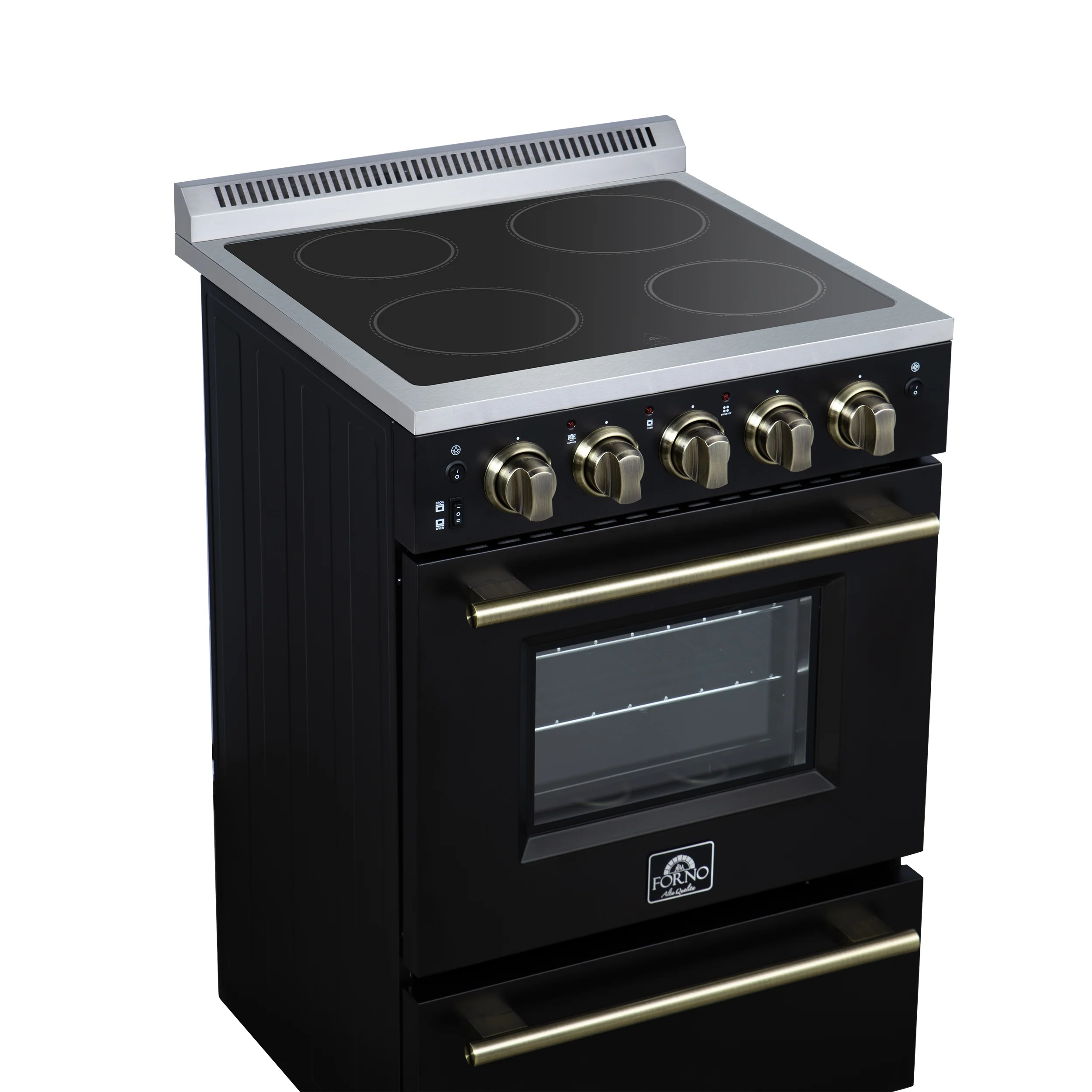 Forno Loiano 24 Inch Freestanding Electric Range in Black, Canada Version, Plug and Cord Included - Image 4