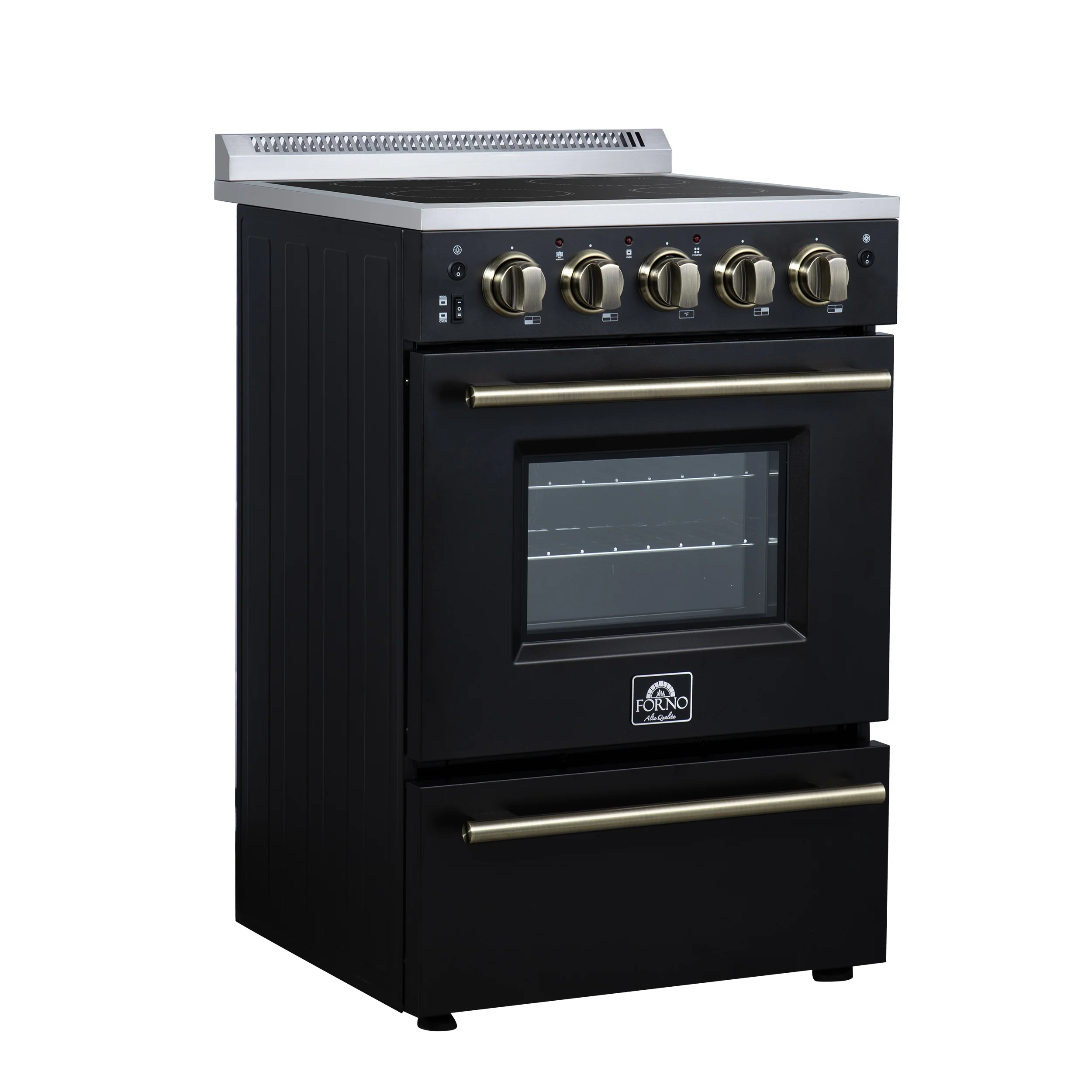 Forno Loiano 24 Inch Freestanding Electric Range in Black, Canada Version, Plug and Cord Included - Image 5