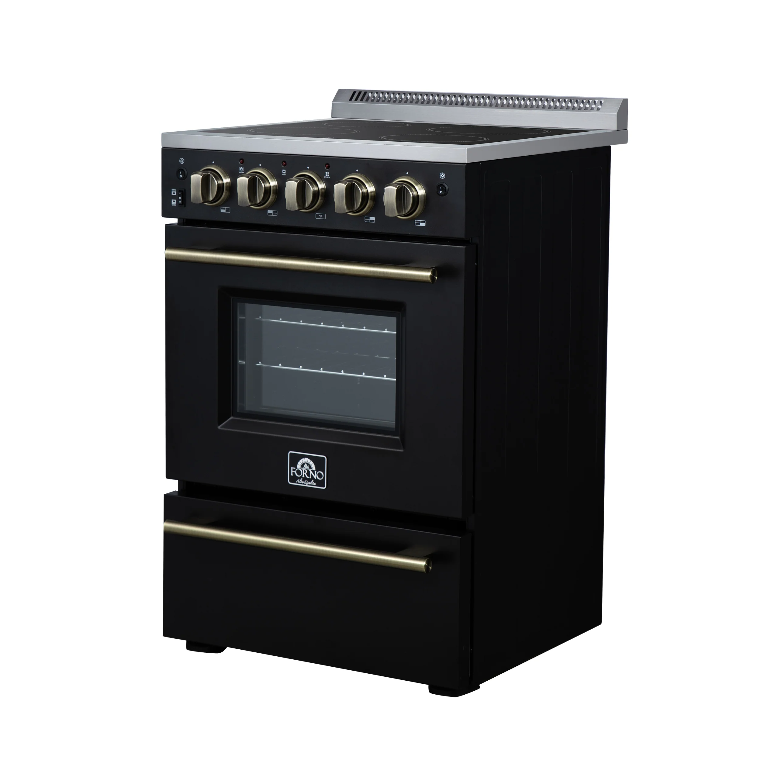 Forno Loiano 24 Inch Freestanding Electric Range in Black, Canada Version, Plug and Cord Included - Image 9