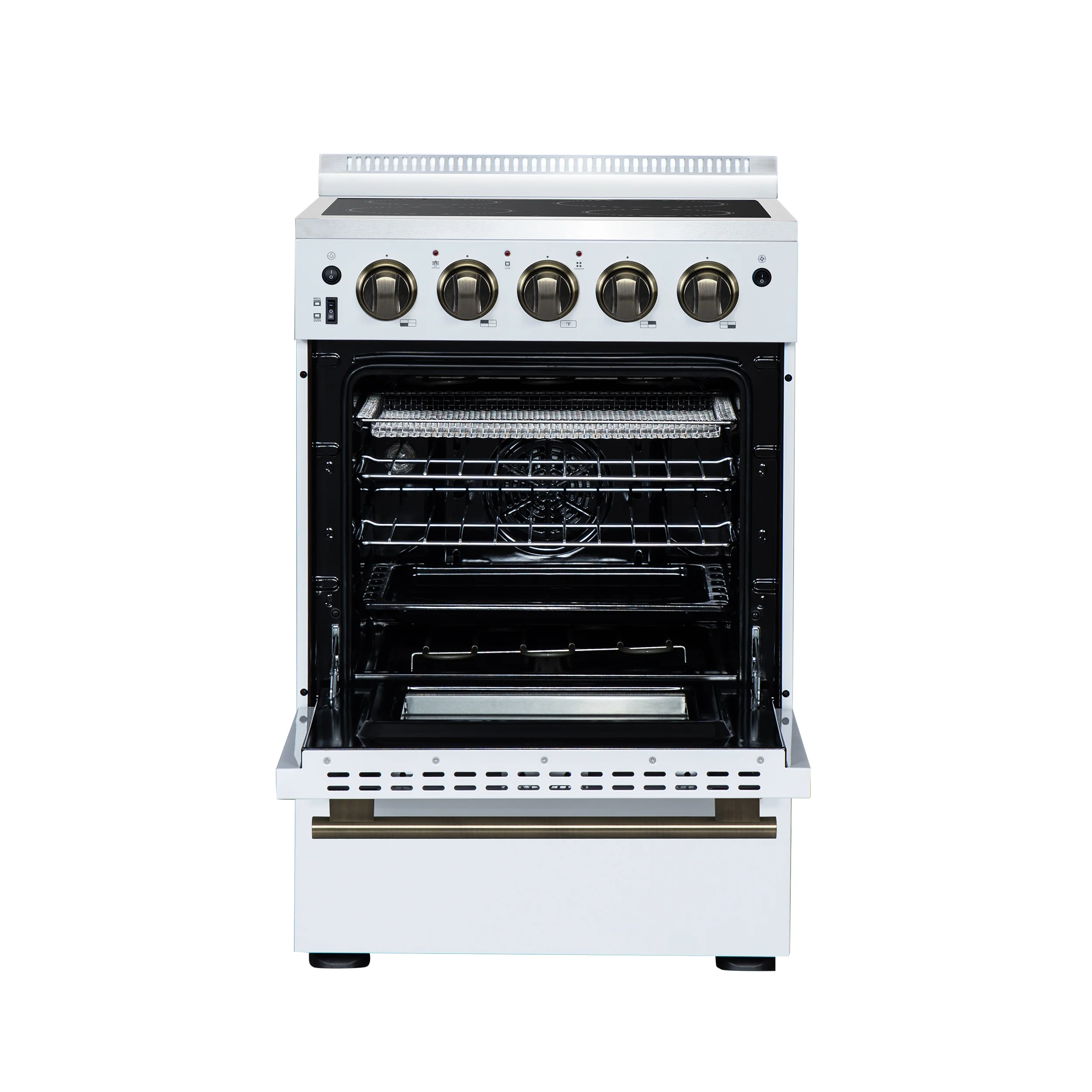 Forno Loiano 24 Inch Freestanding Electric Range in White, Canada Version, Plug and Cord Included - Image 3