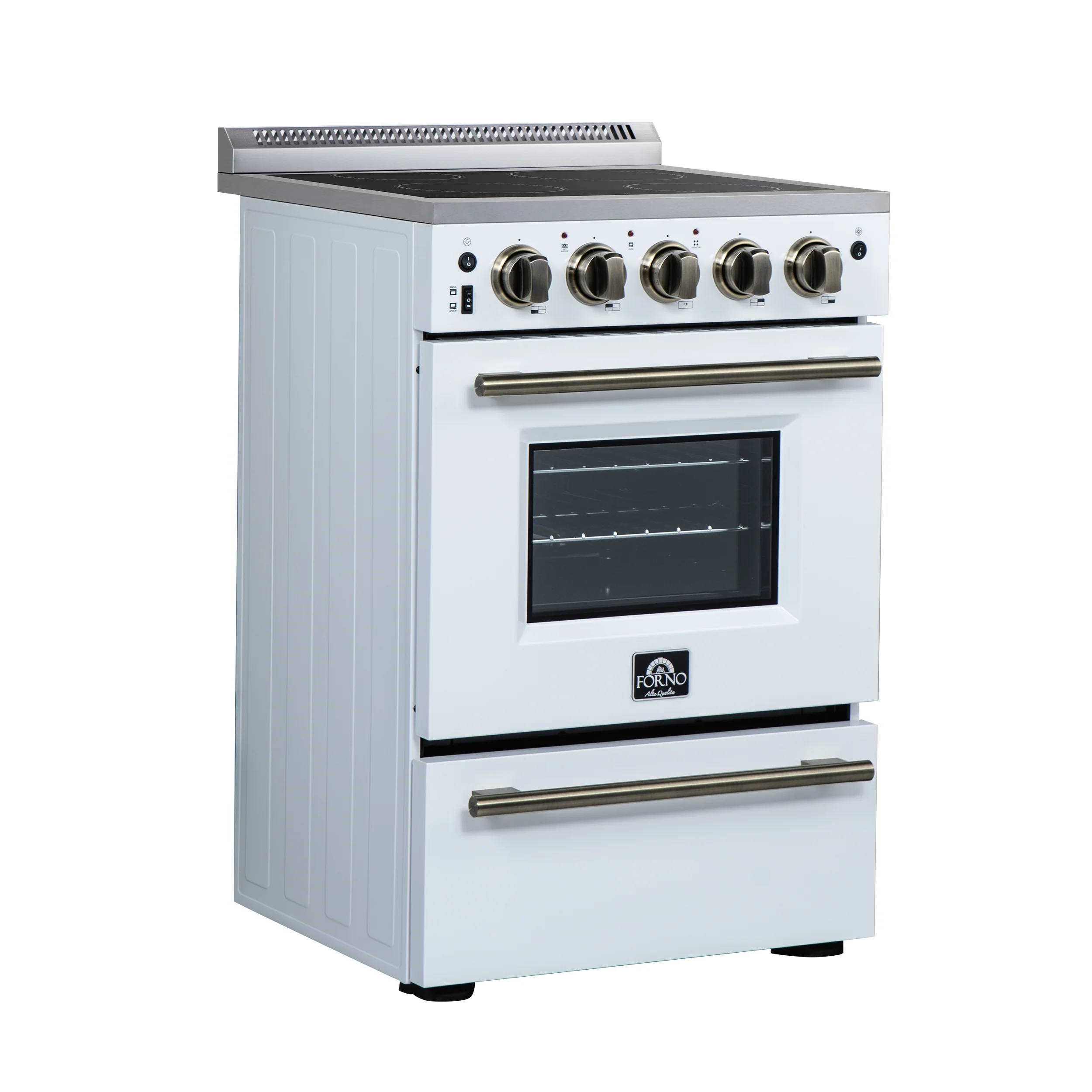 Forno Loiano 24 Inch Freestanding Electric Range in White, Canada Version, Plug and Cord Included - Image 5