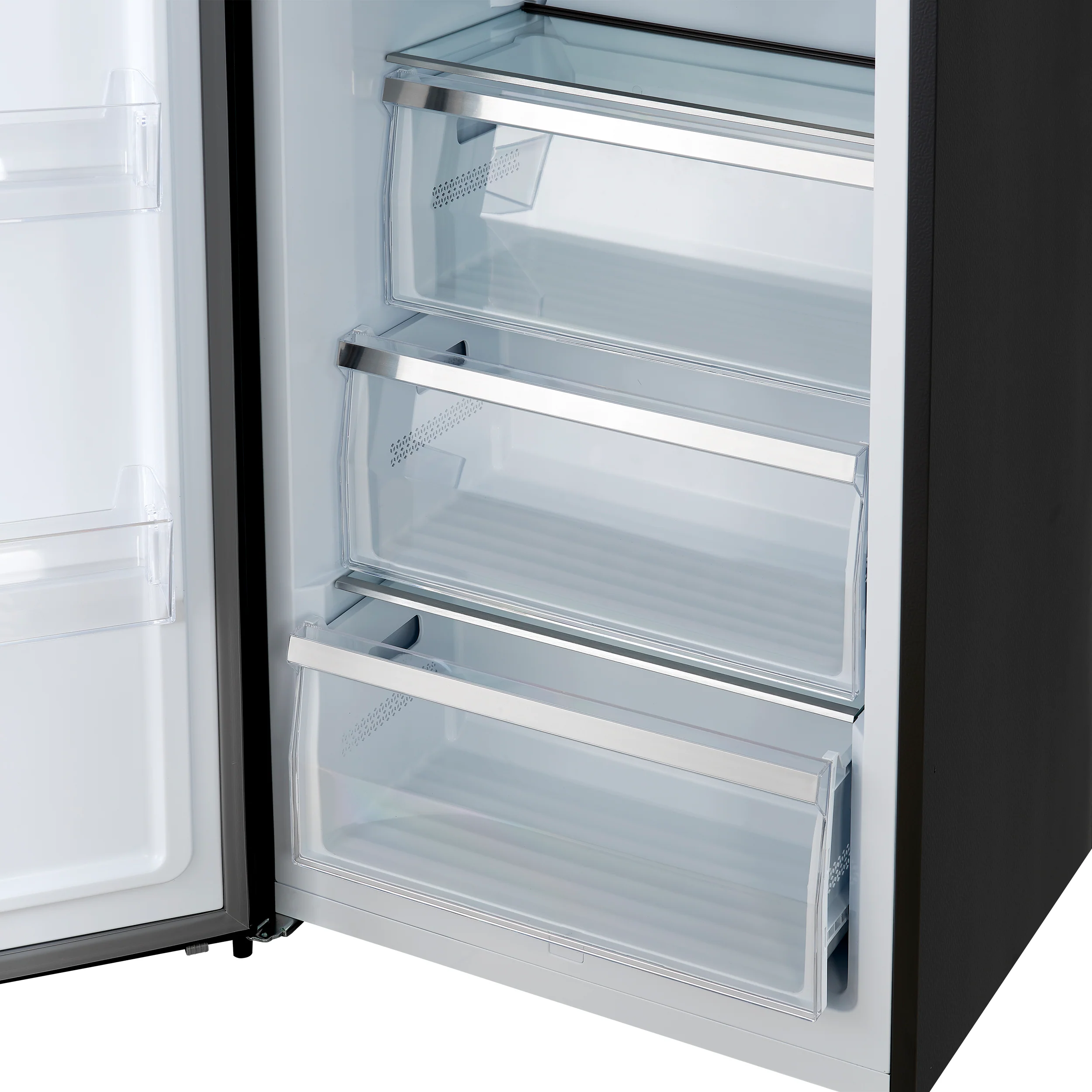 Forno Maderno 28-Inch Convertible Upright Freezer/Refrigerator in Black with Antique Brass Handle, 13.6 cu.ft., Left Swing - Image 10