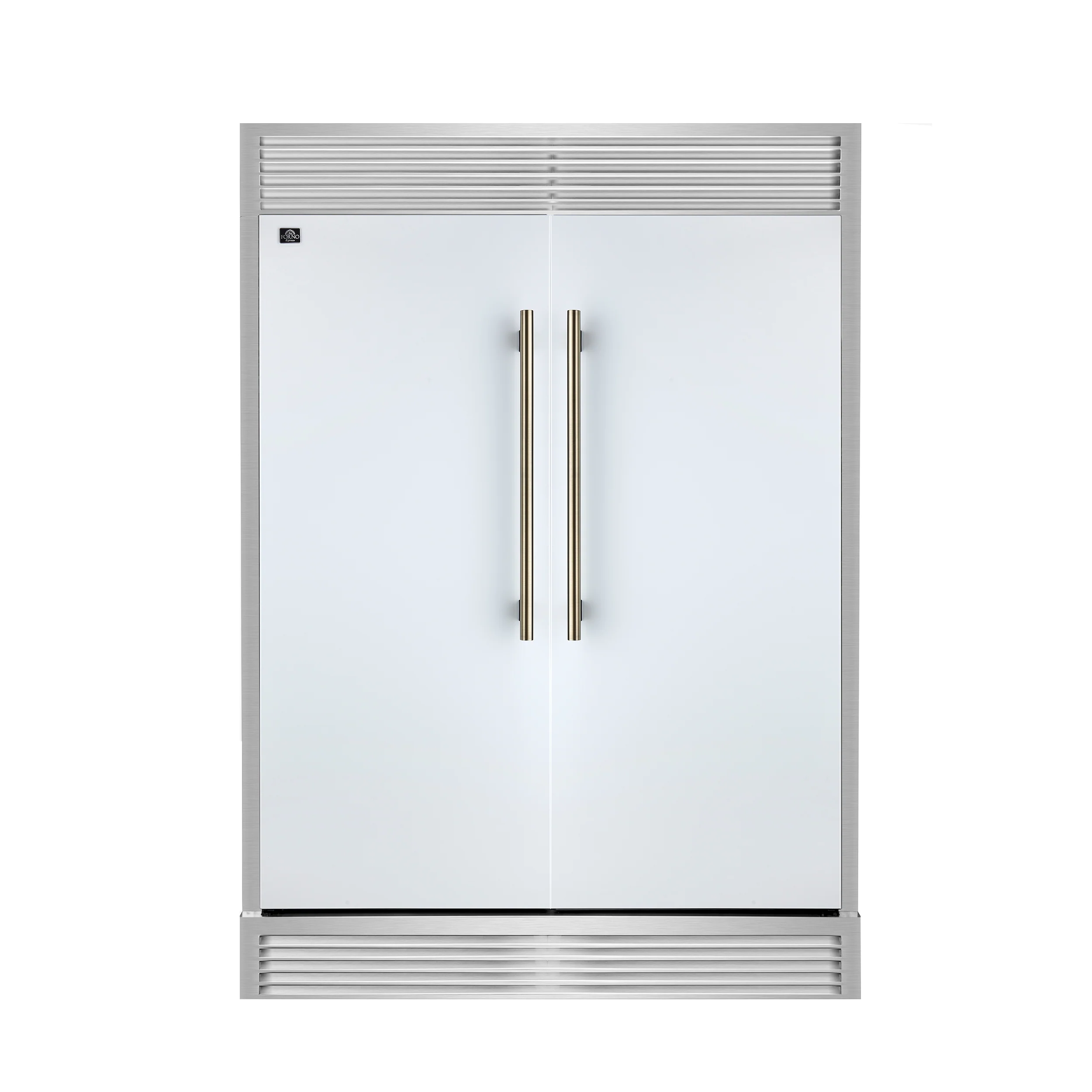 Forno Maderno 2-28-Inch Wide Convertible Refrigerator/Freezer in White, Decorative Trim, 27.2 cu.ft, 84-Inch High, ENERGY STAR Certified