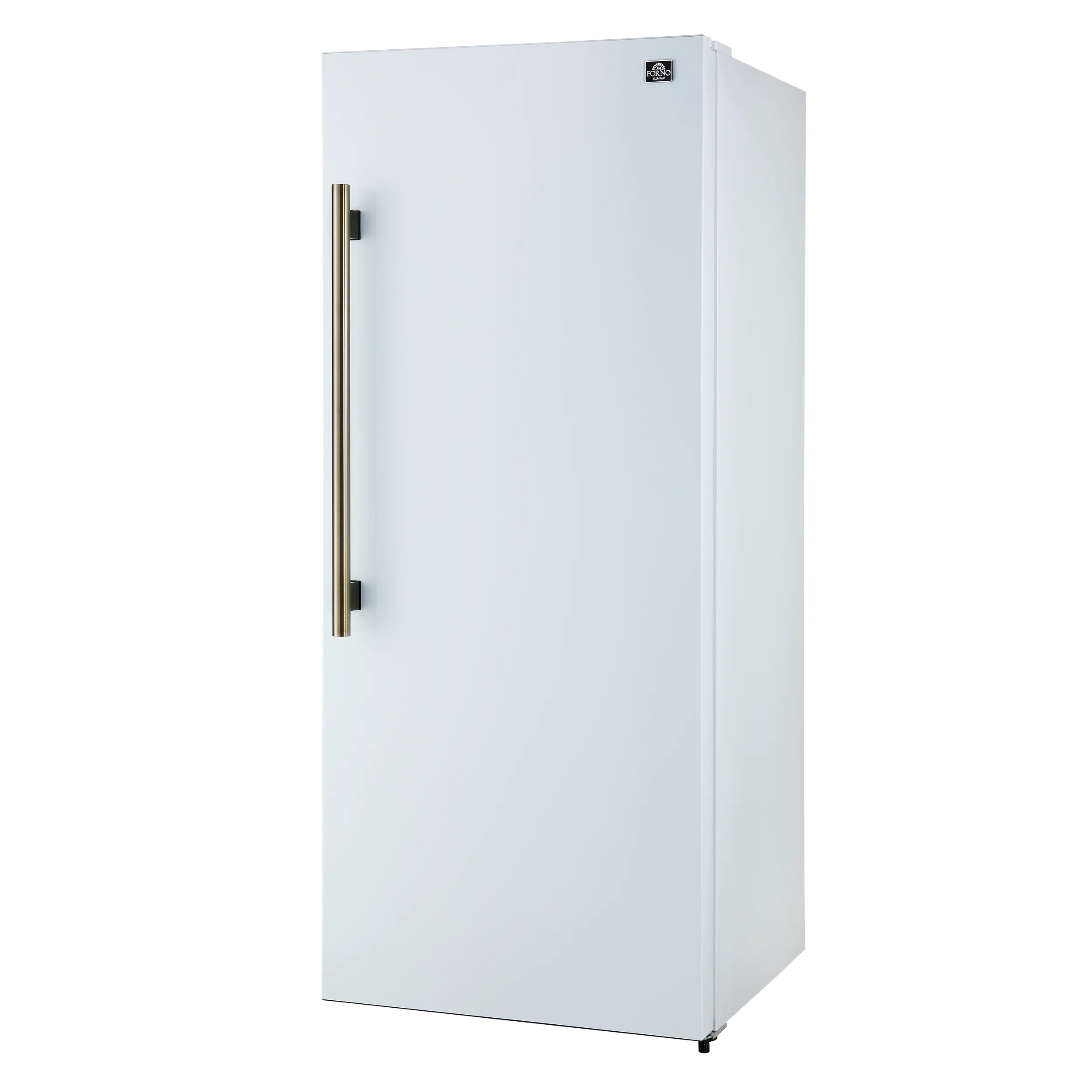 Forno Maderno 28-Inch Convertible Freezer/Refrigerator in White with Antique Brass Handle, 13.6 cu.ft. Right Swing - Image 5