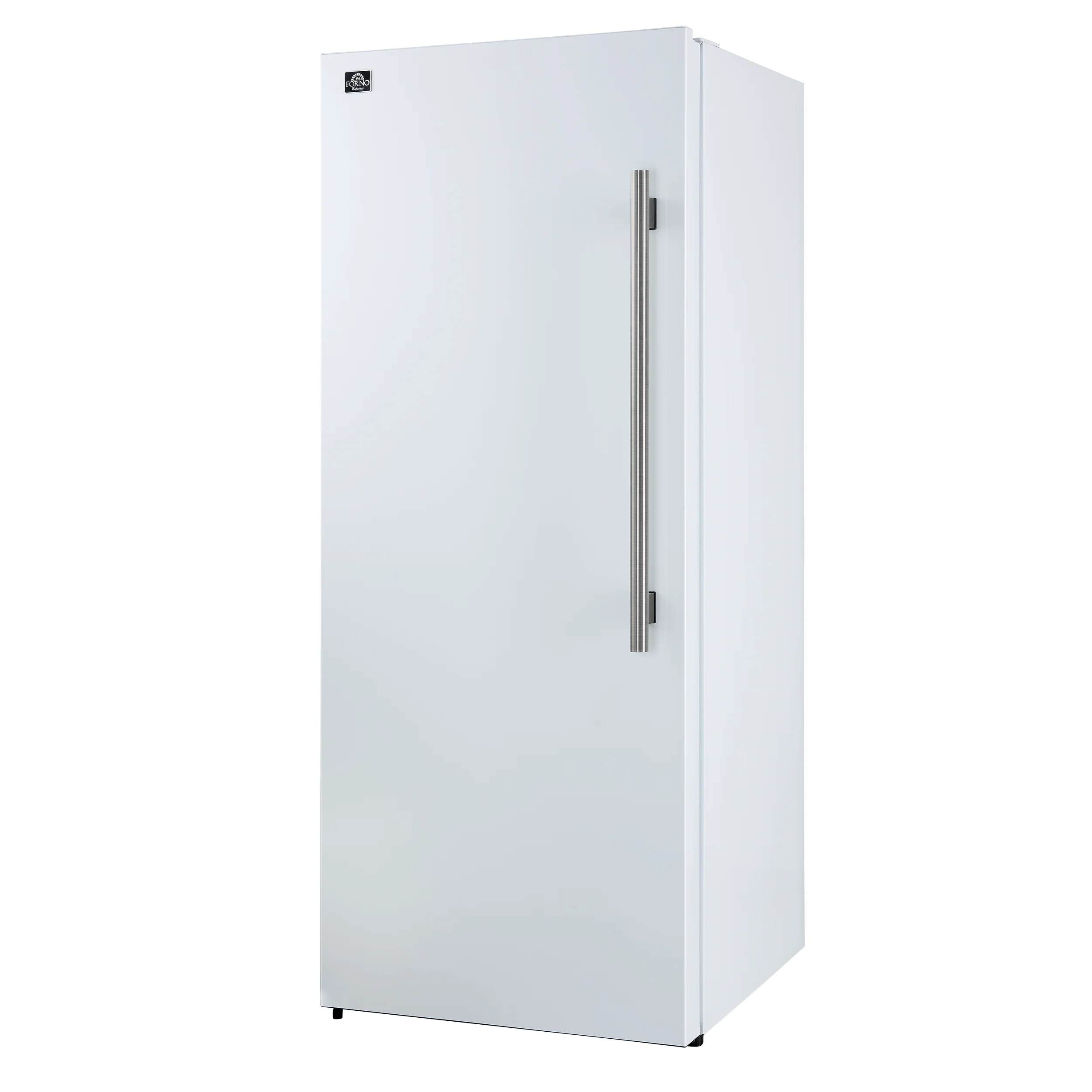 Forno Maderno 28-Inch Convertible Upright Freezer/Refrigerator in White with Antique Brass Handle, 13.6 cu.ft., Left Swing - Image 14