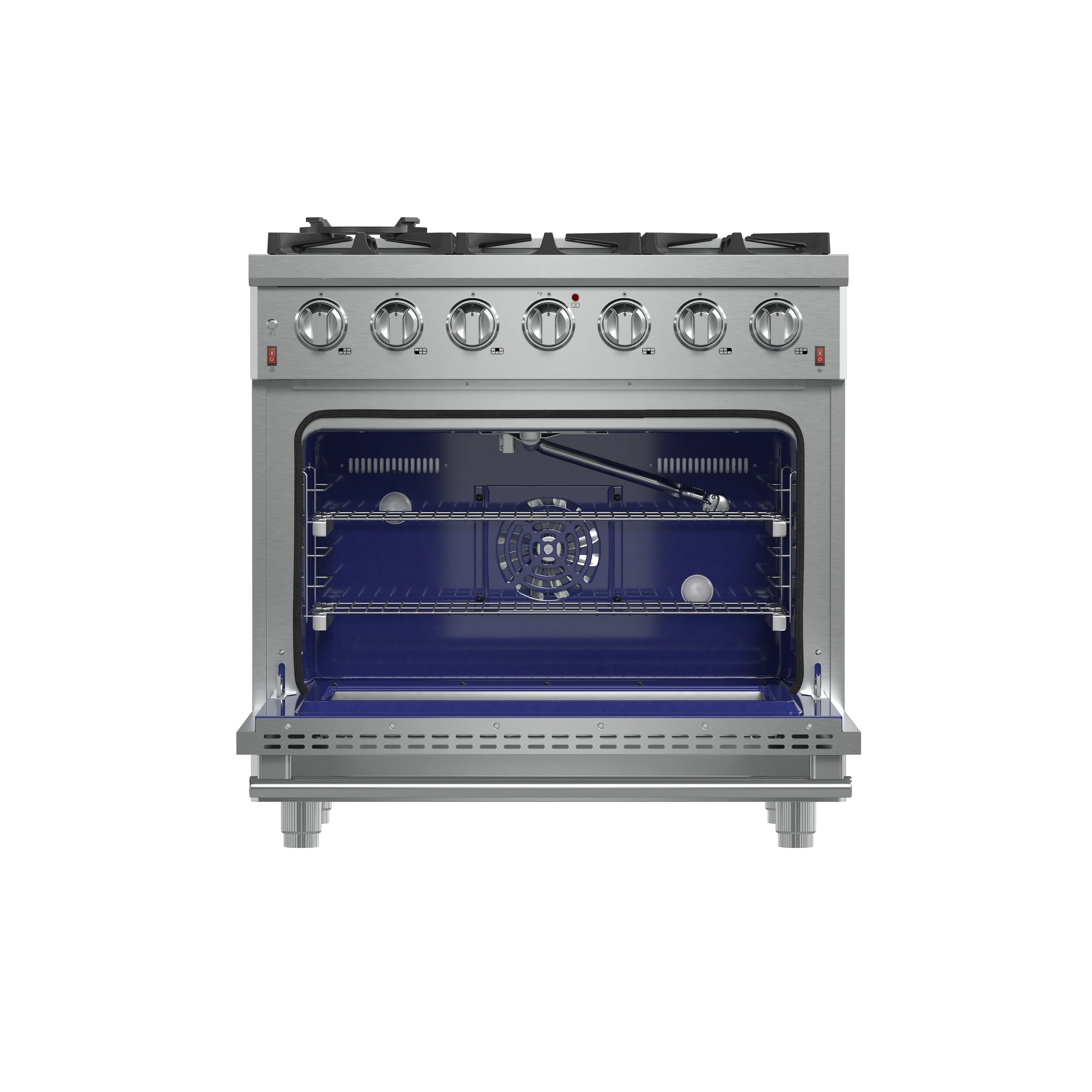 Forno Massimo 36-Inch Freestanding Gas Range, 6 Sealed Burners, Convection Oven, Energy Efficient - Image 2