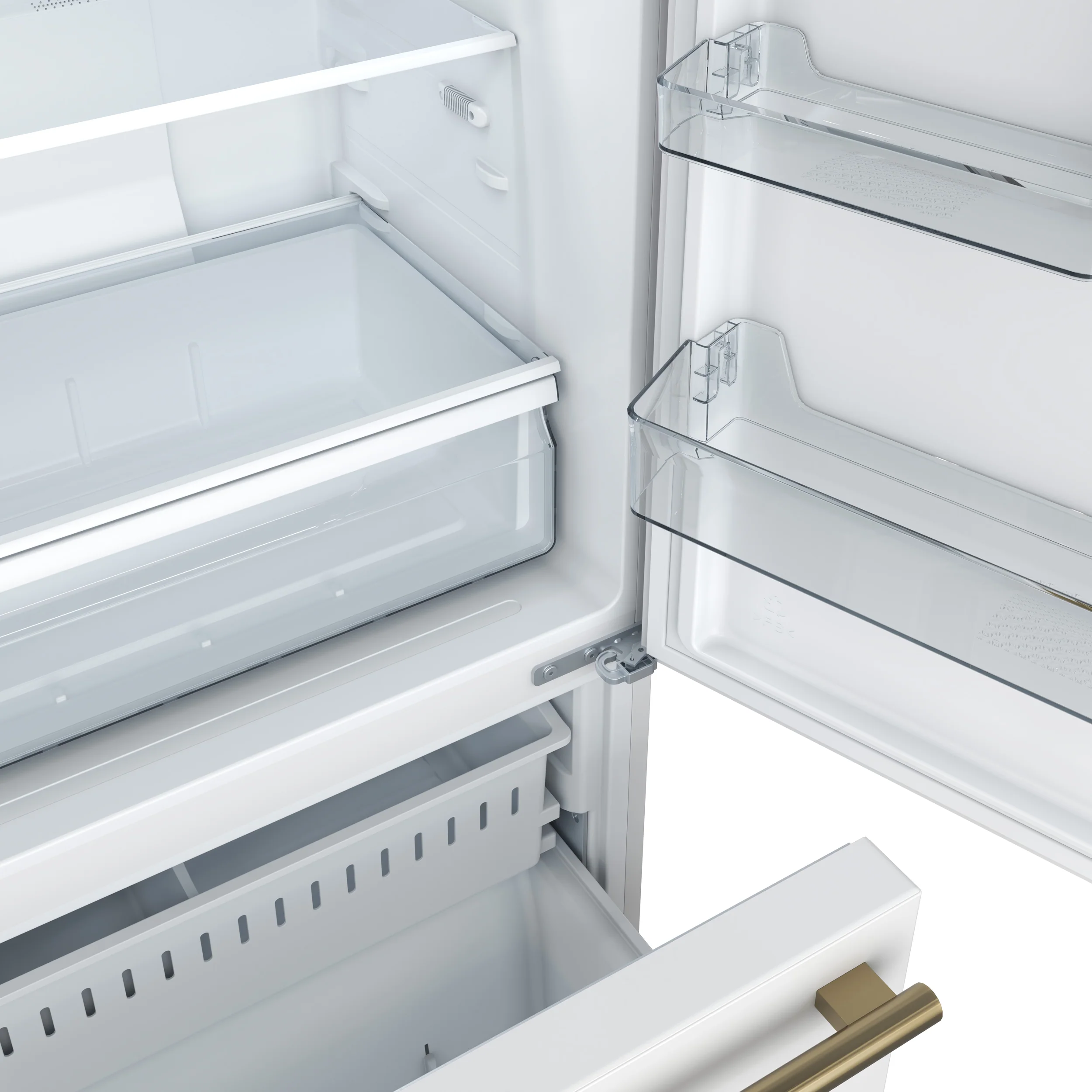 Forno Milano 2-Piece 62-Inch Freestanding Dual Bottom Freezer Refrigerator, White – 34.4 cu.ft, Touch Control, Ice Maker - Image 26