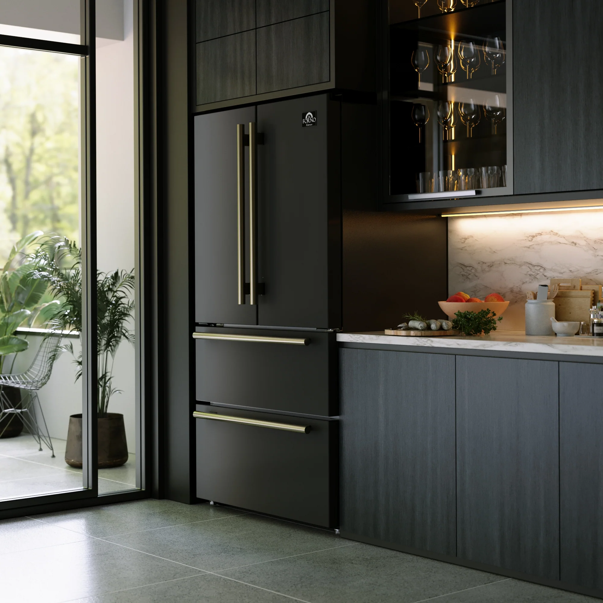 FFRBI1820-36BLK - REFRIGERATORS - Forno - French 4-Door - Black - Image 19