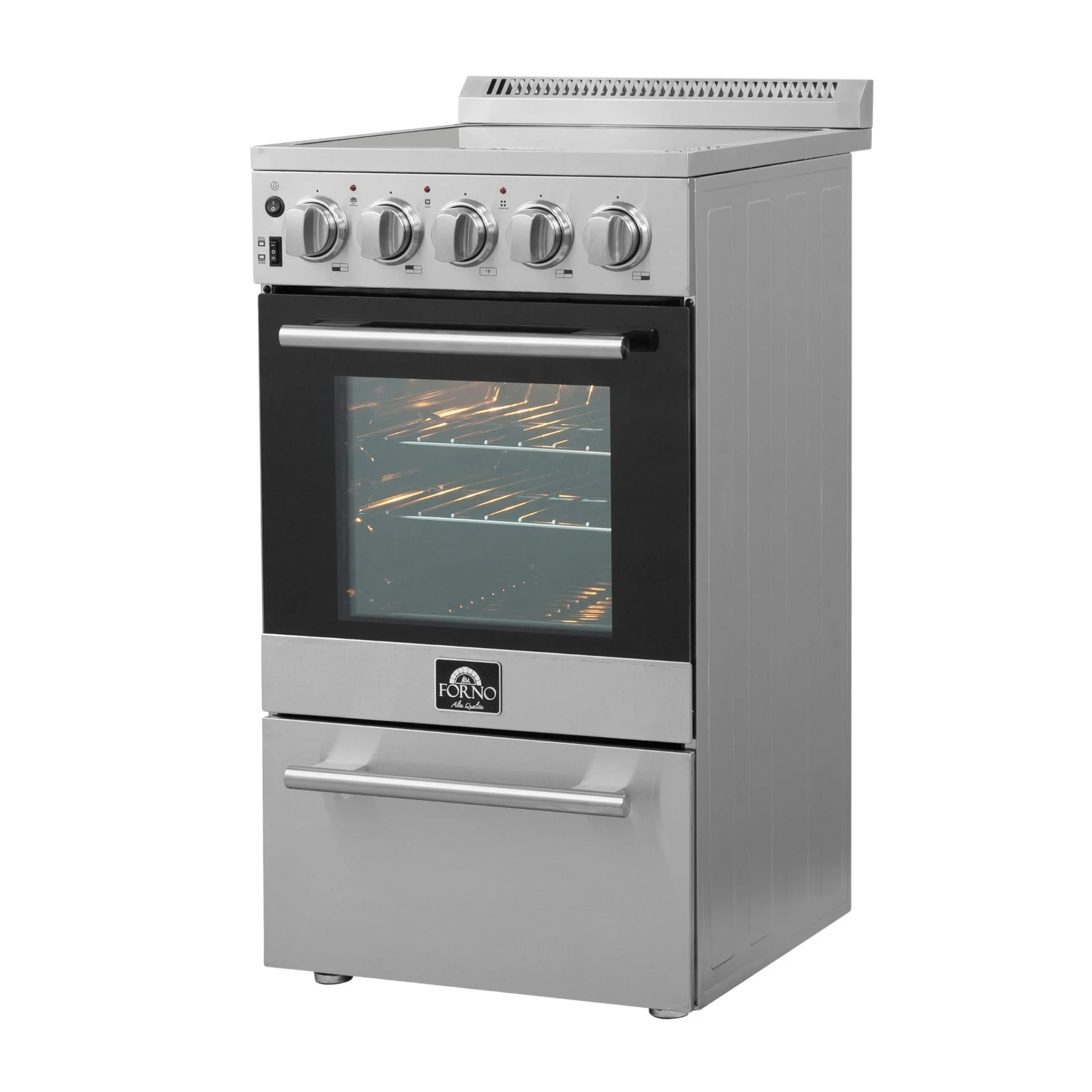 Forno Pallerano 20-Inch Freestanding Electric Range, Canada Version, Plug and Cord Included - Image 2