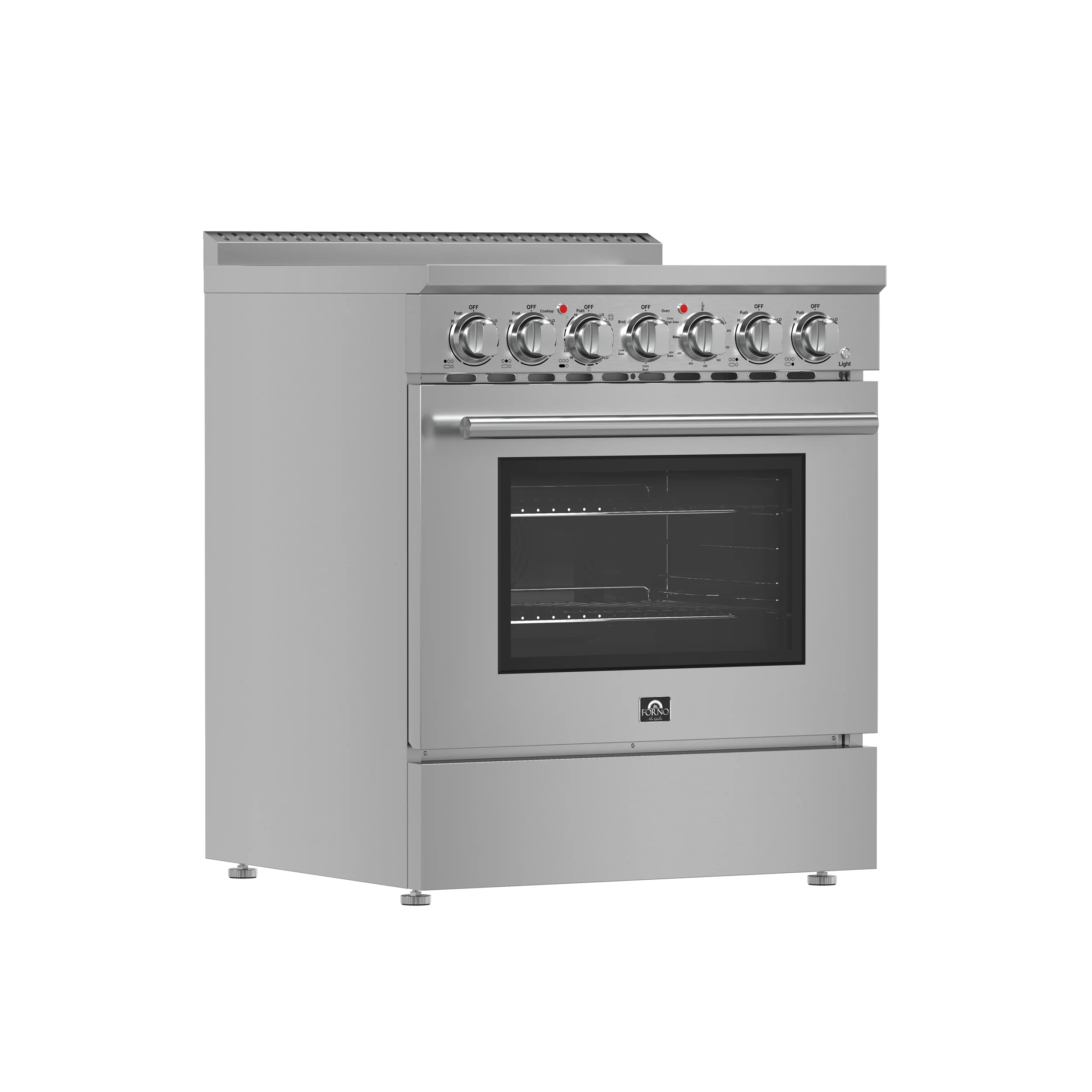 Forno Paolo 30-Inch Freestanding Electric Range, Stainless Steel, 4.38 cu.ft, True Convection Oven, Energy Efficient - Image 2