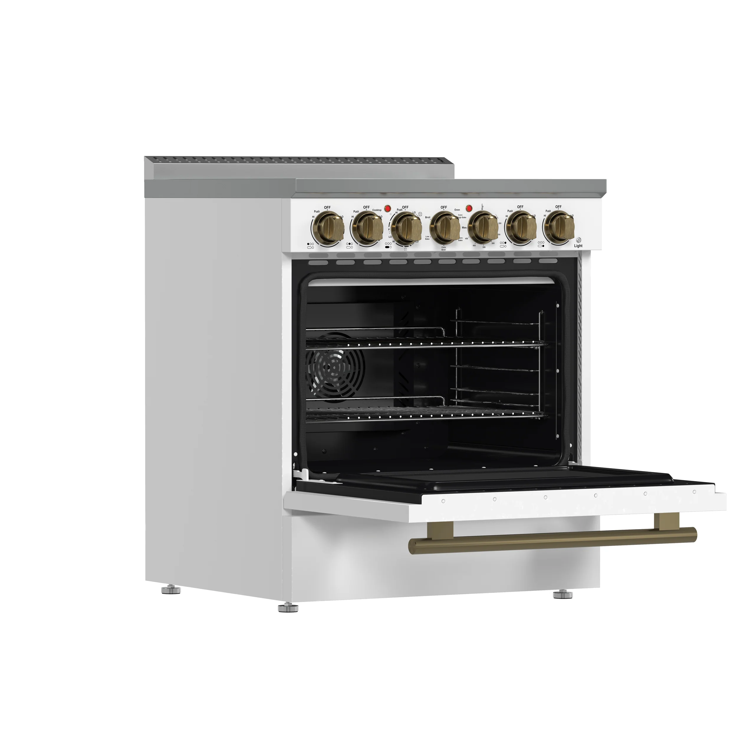 Forno Paolo 30-Inch Freestanding Electric Range, White, 4.38 cu.ft, True Convection Oven, Energy Efficient - Image 5