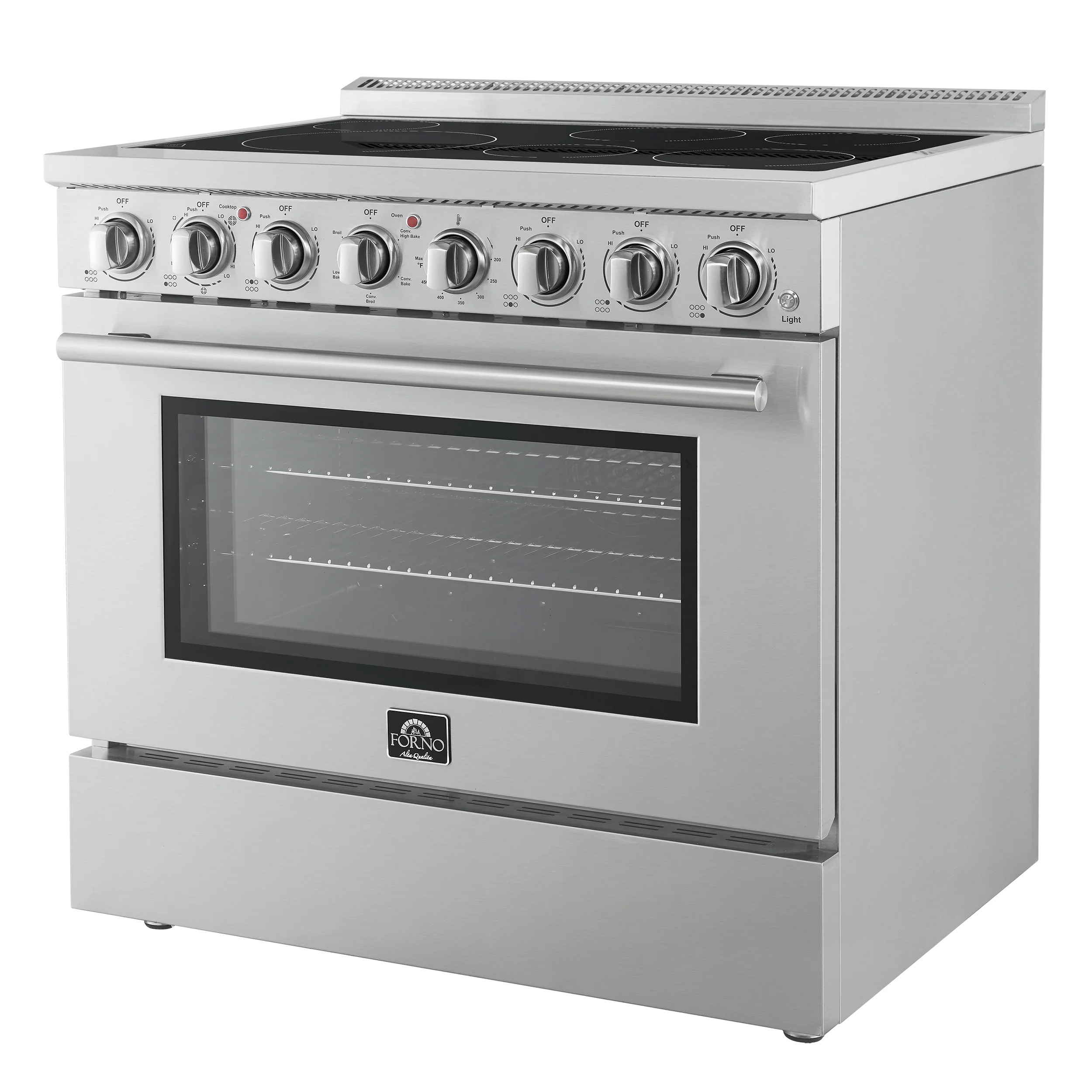 Forno Paolo 36 Inch Freestanding Electric Range, Stainless Steel, 5.44 cu.ft, True Convection Oven, Energy Efficient - Image 10
