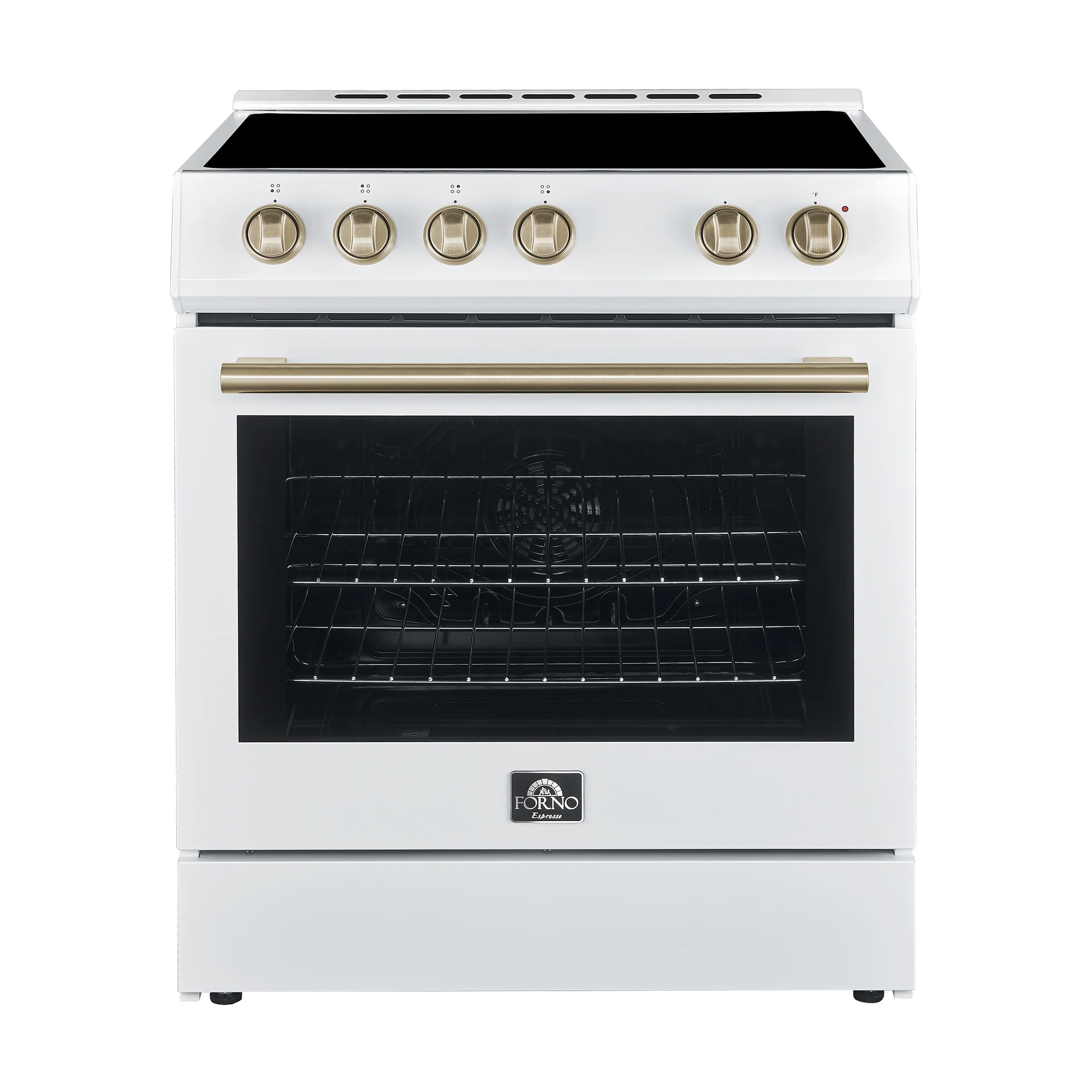 FORNO Premium 3-Piece Kitchen Bundle - Leonardo Espresso 30" White Range, 30" White Range Hood, 31" White Refrigerator - FBDL-001-03CA - Image 3