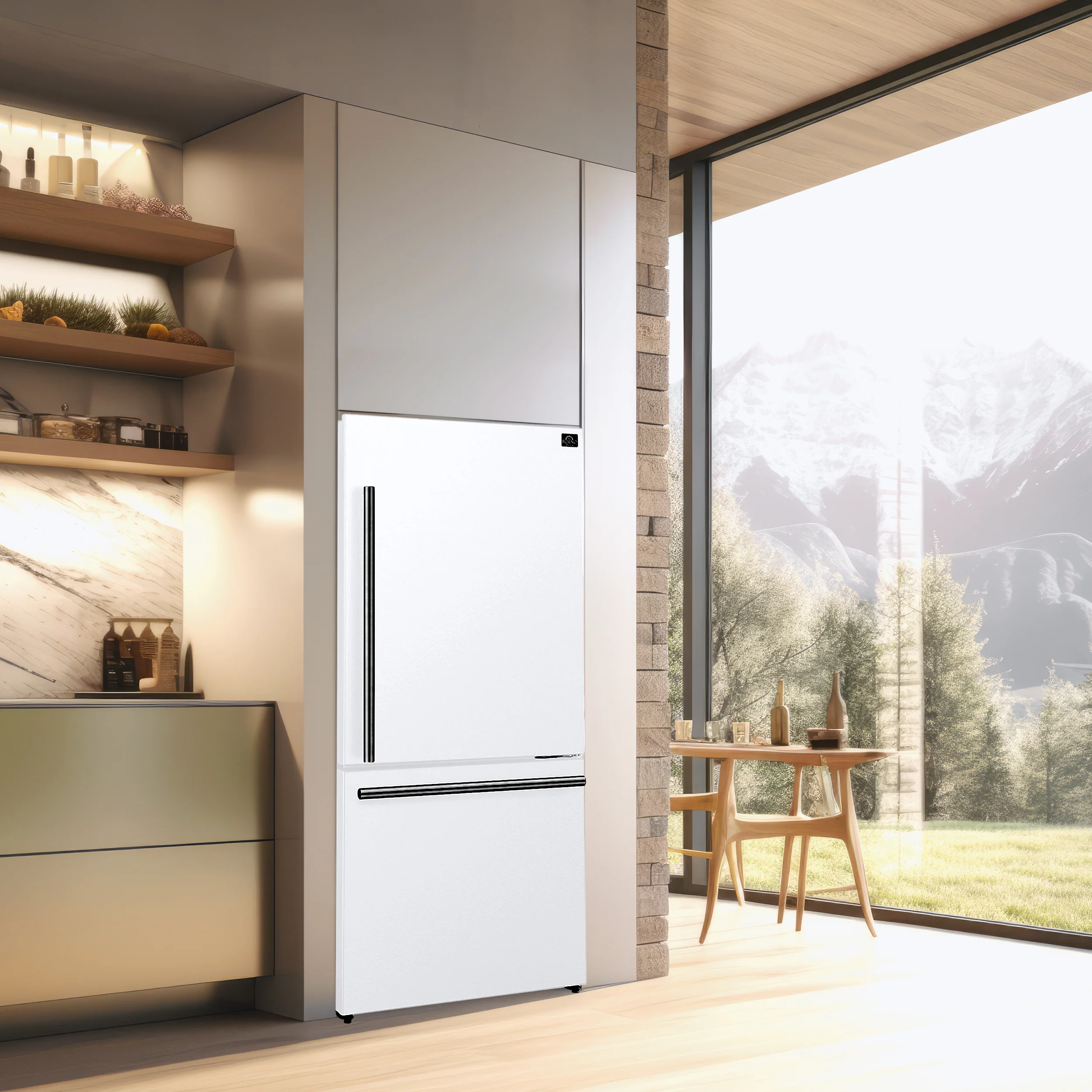 FORNO Premium 2-Piece Kitchen Bundle - Leonardo Espresso 30" White Range, 31" White Bottom Freezer Refrigerator - FBDL-003-03CA - Image 7