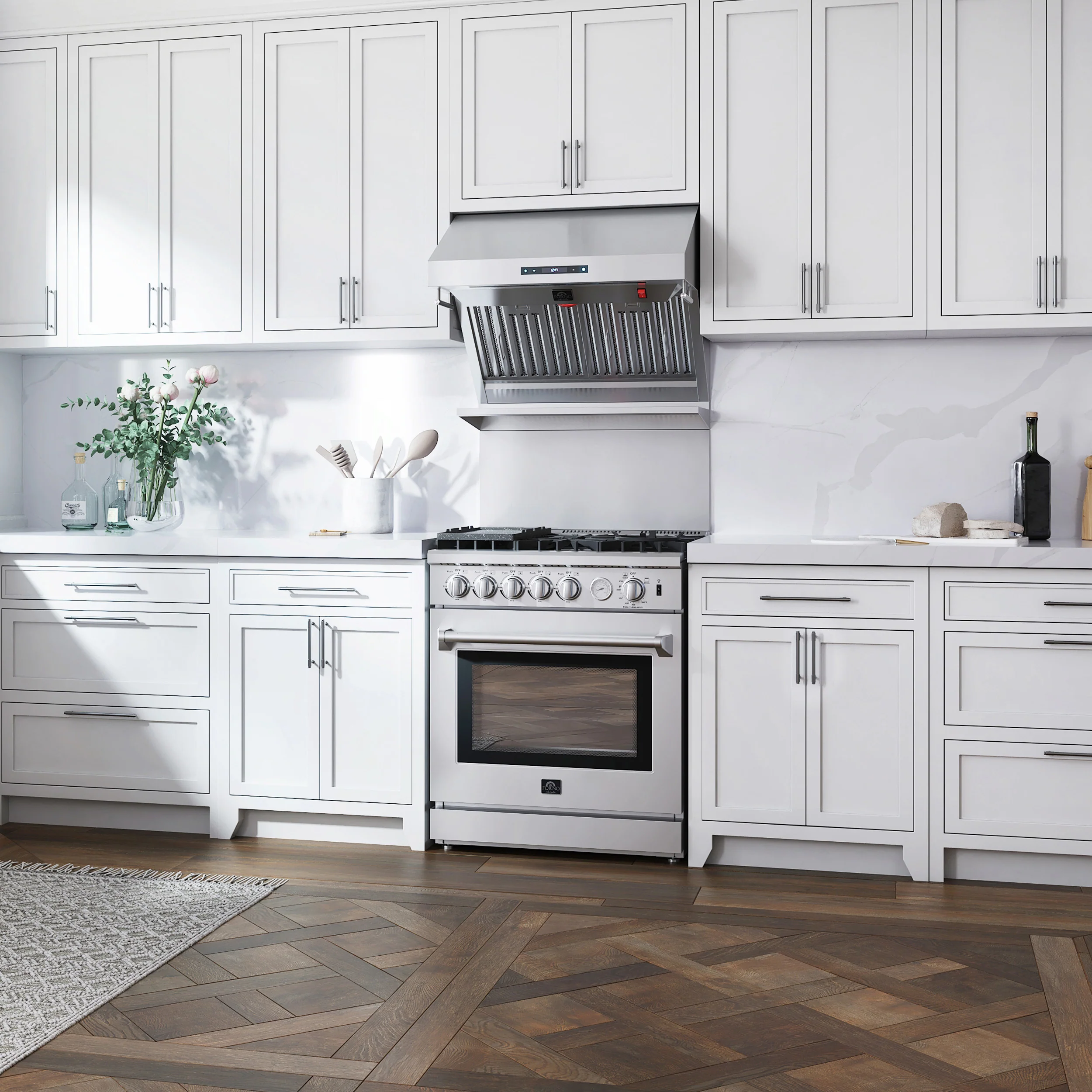 Forno Savona 30-Inch Wall Mount Range Hood, Baffle Filters, Backsplash Included - Image 13