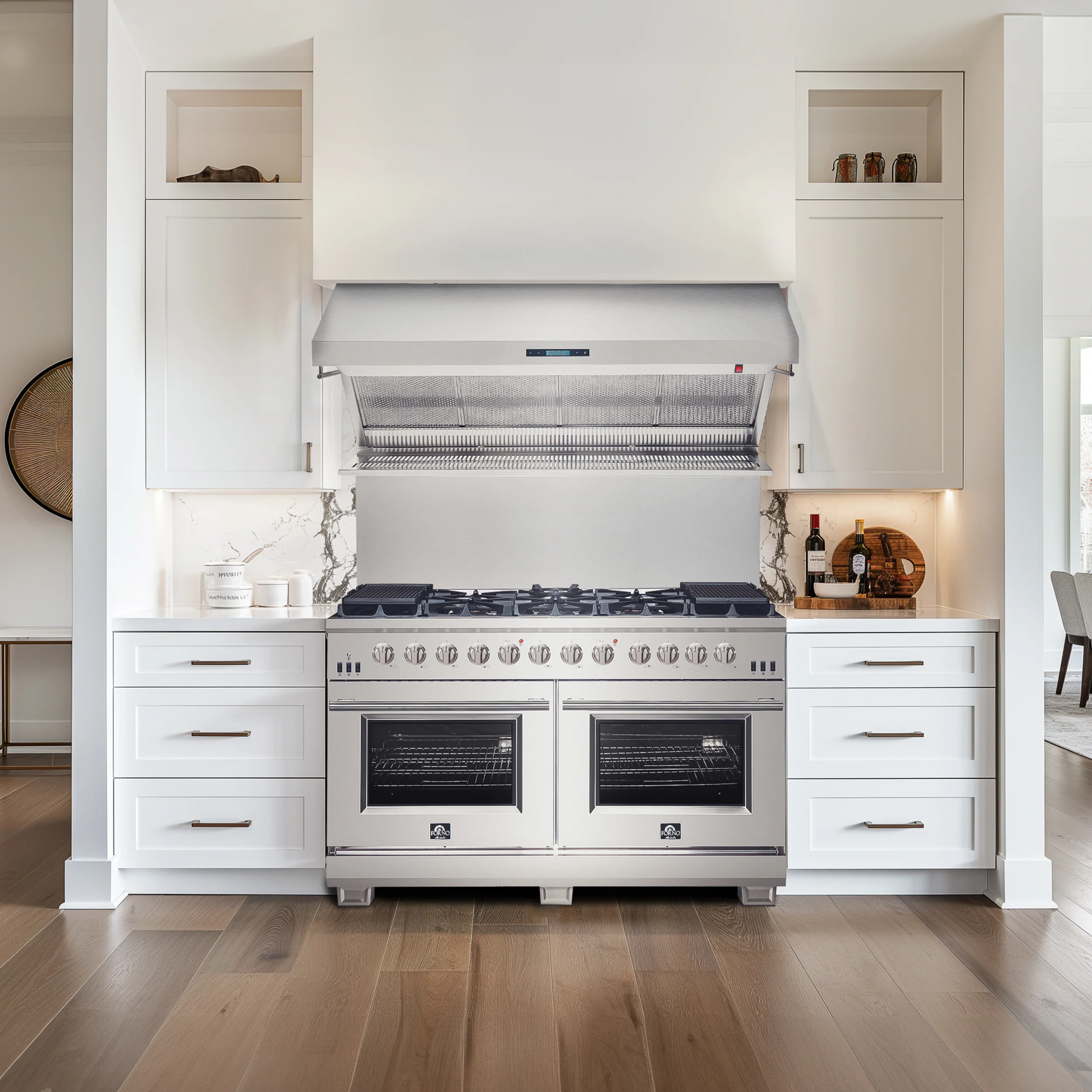 Forno Savona 60-Inch Wall Mount Range Hood, Hybrid Filters, Backsplash Included - Image 8