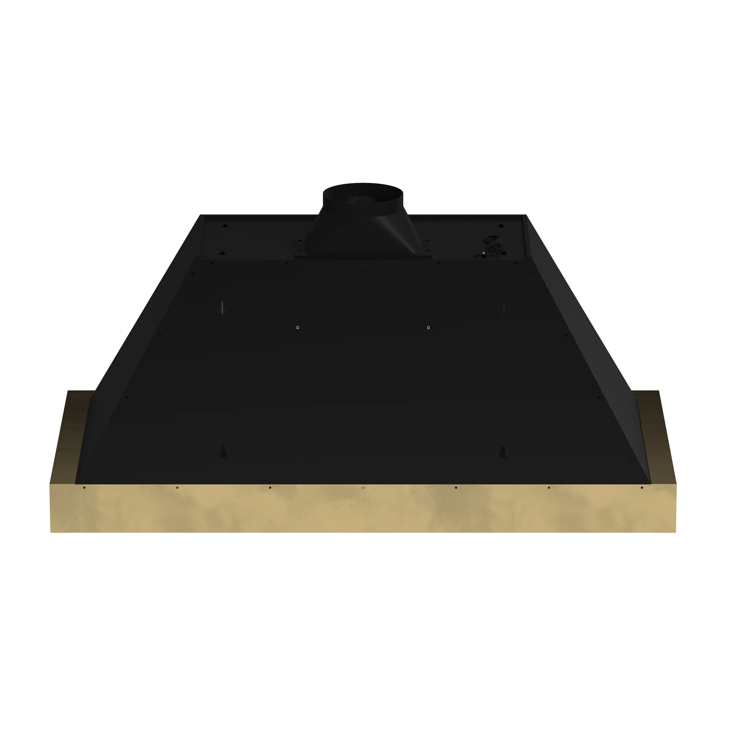 Forno Vittorio 48-Inch Wall Mount Range Hood, Black with Antique Brass Trim, 600 CFM Airflow, Dishwasher-Safe Baffle Filters, Remote Control, 3-Speed Fan, Bright LED Lighting. - Image 5