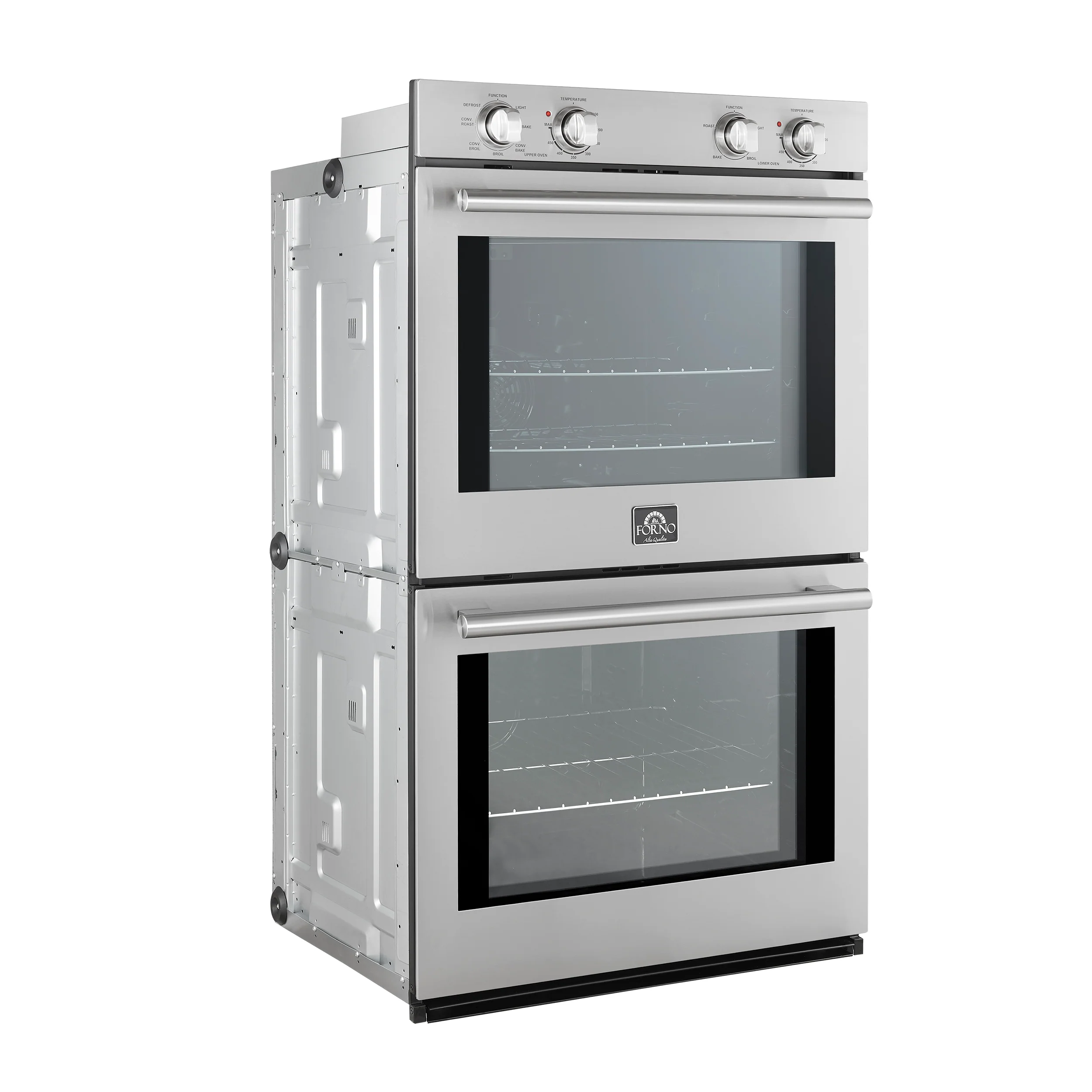 Forno Vomero 30-Inch Double Wall Oven, Stainless Steel, 10 cu.ft Total Capacity, 7100W Convection, Mechanical Controls, Self-Cleaning Function - Image 3