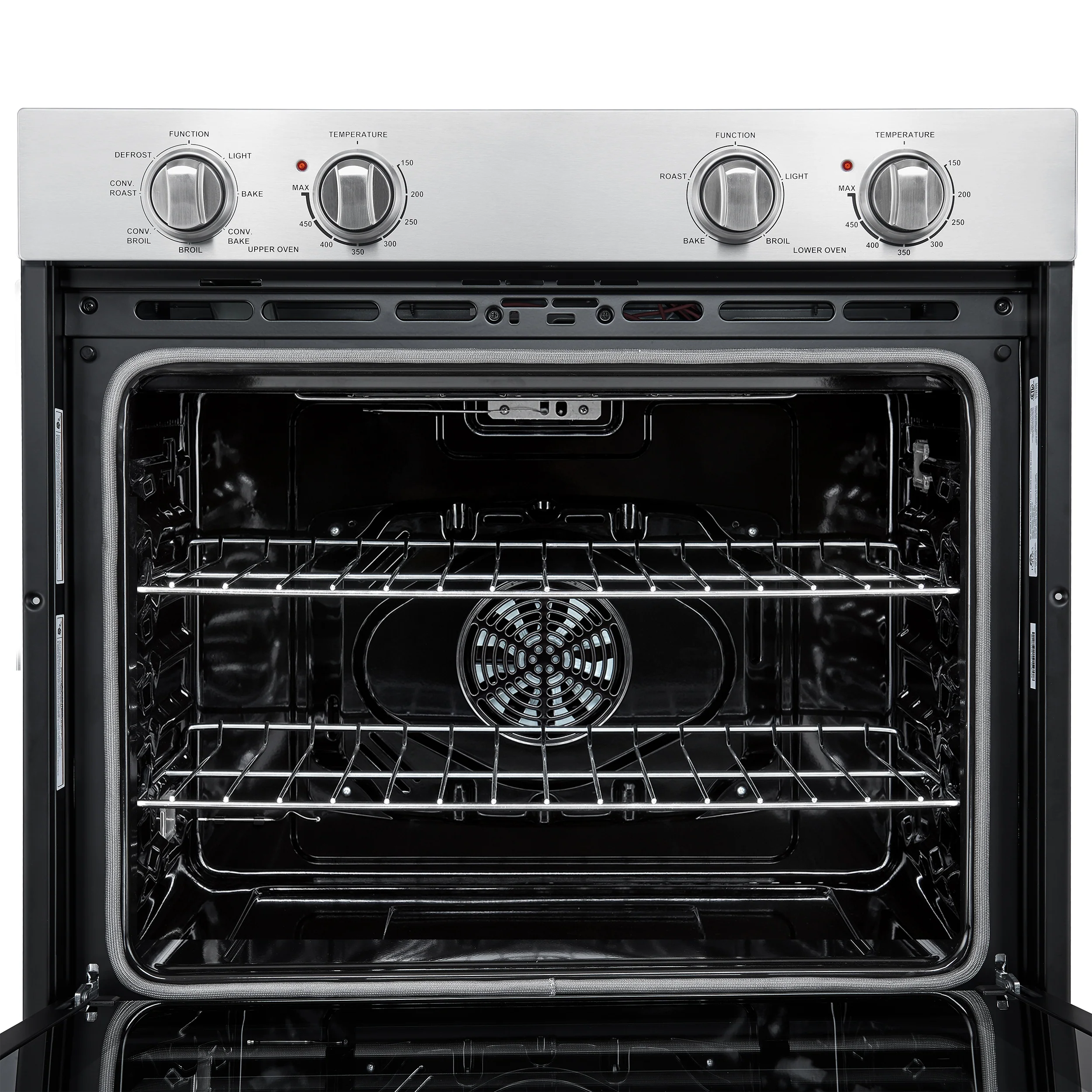 Forno Vomero 30-Inch Double Wall Oven, Stainless Steel, 10 cu.ft Total Capacity, 7100W Convection, Mechanical Controls, Self-Cleaning Function - Image 6
