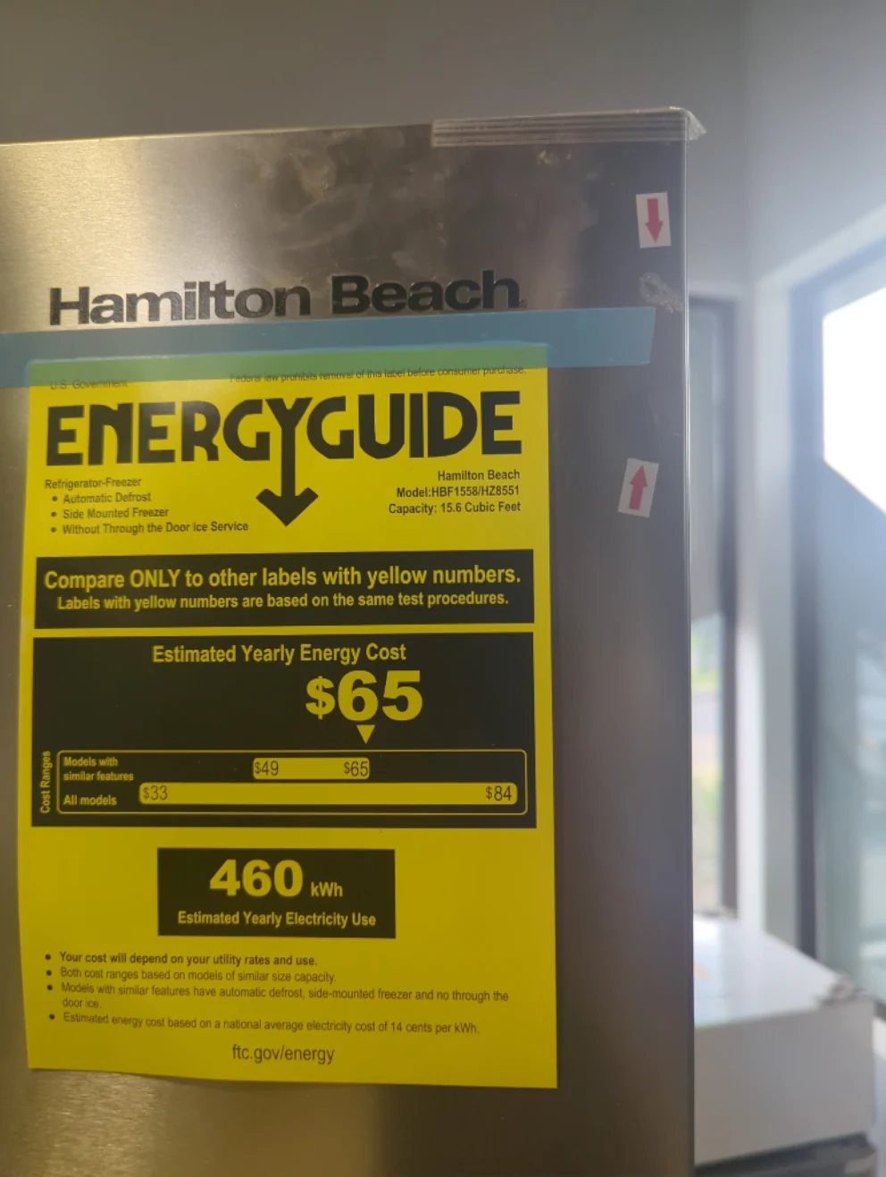 HBF-1558 - REFRIGERATORS - Hamilton Beach - Side by side - Stainless Steel - Open Box - Image 4