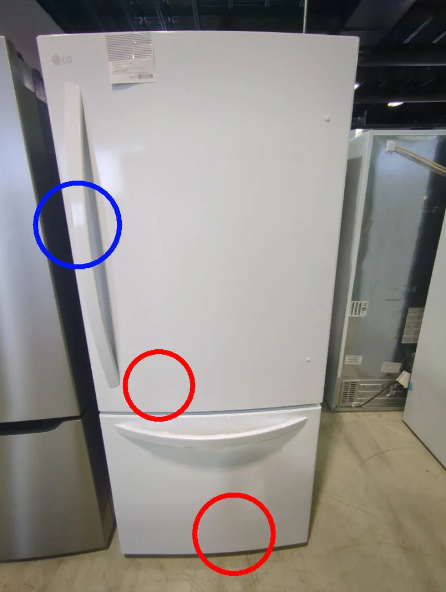 LRDNS2200W - REFRIGERATORS - LG - Bottom Freezer - White - Open Box - Image 2