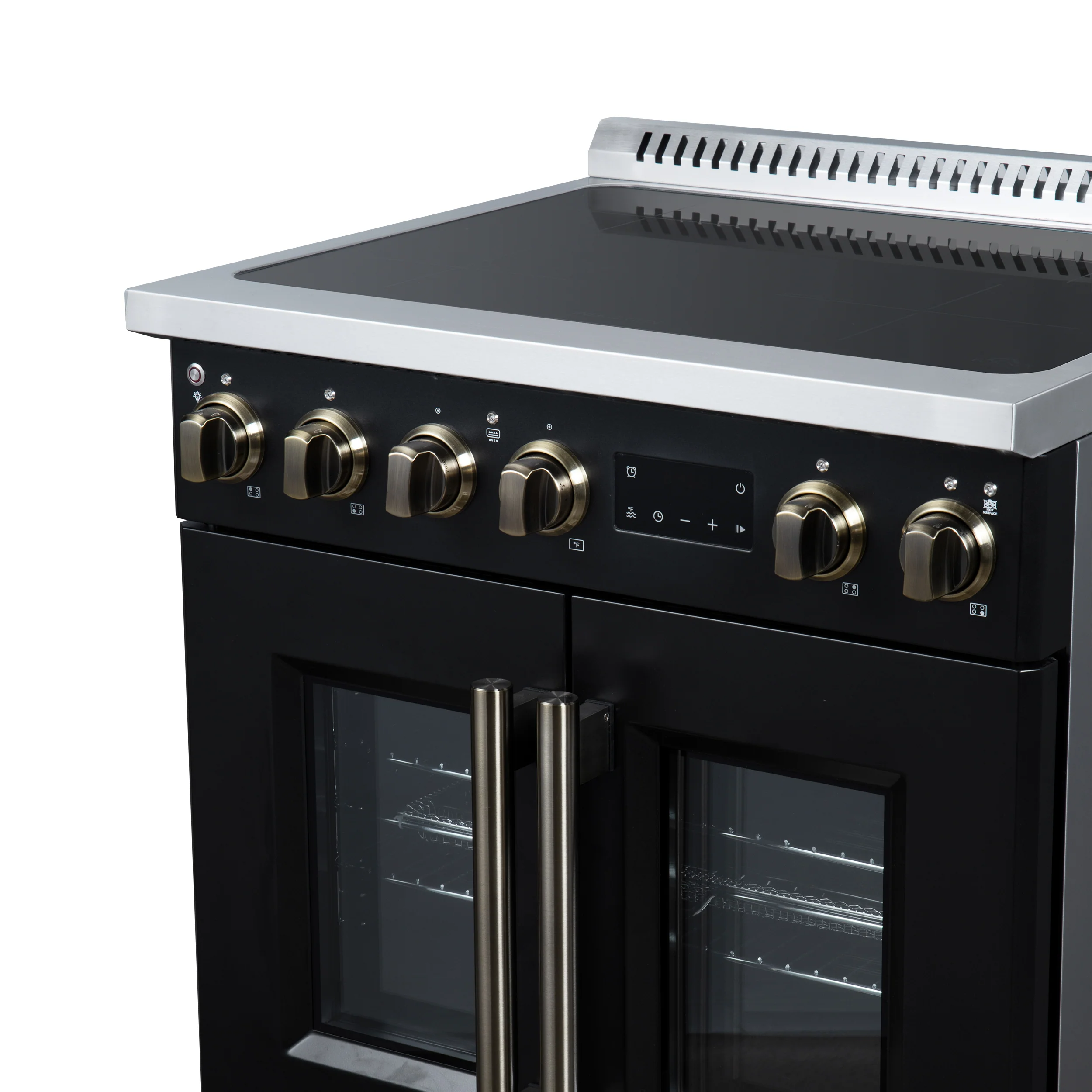 Torino French Door 30 Inch Induction Range with Air Fryer, Air Sous Vide & True Convection, Dual Broiler, Black - Image 11
