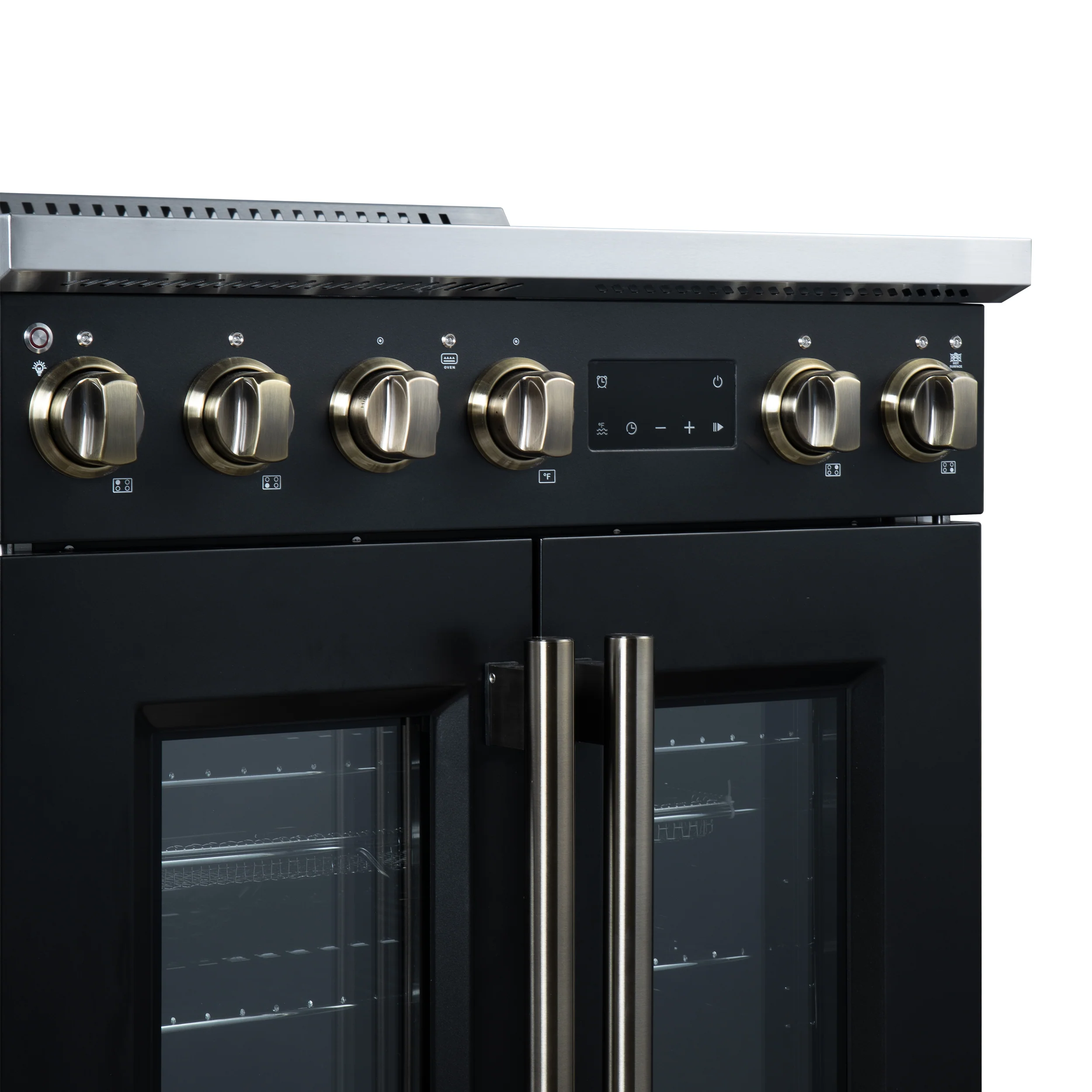 Torino French Door 30 Inch Induction Range with Air Fryer, Air Sous Vide & True Convection, Dual Broiler, Black - Image 12