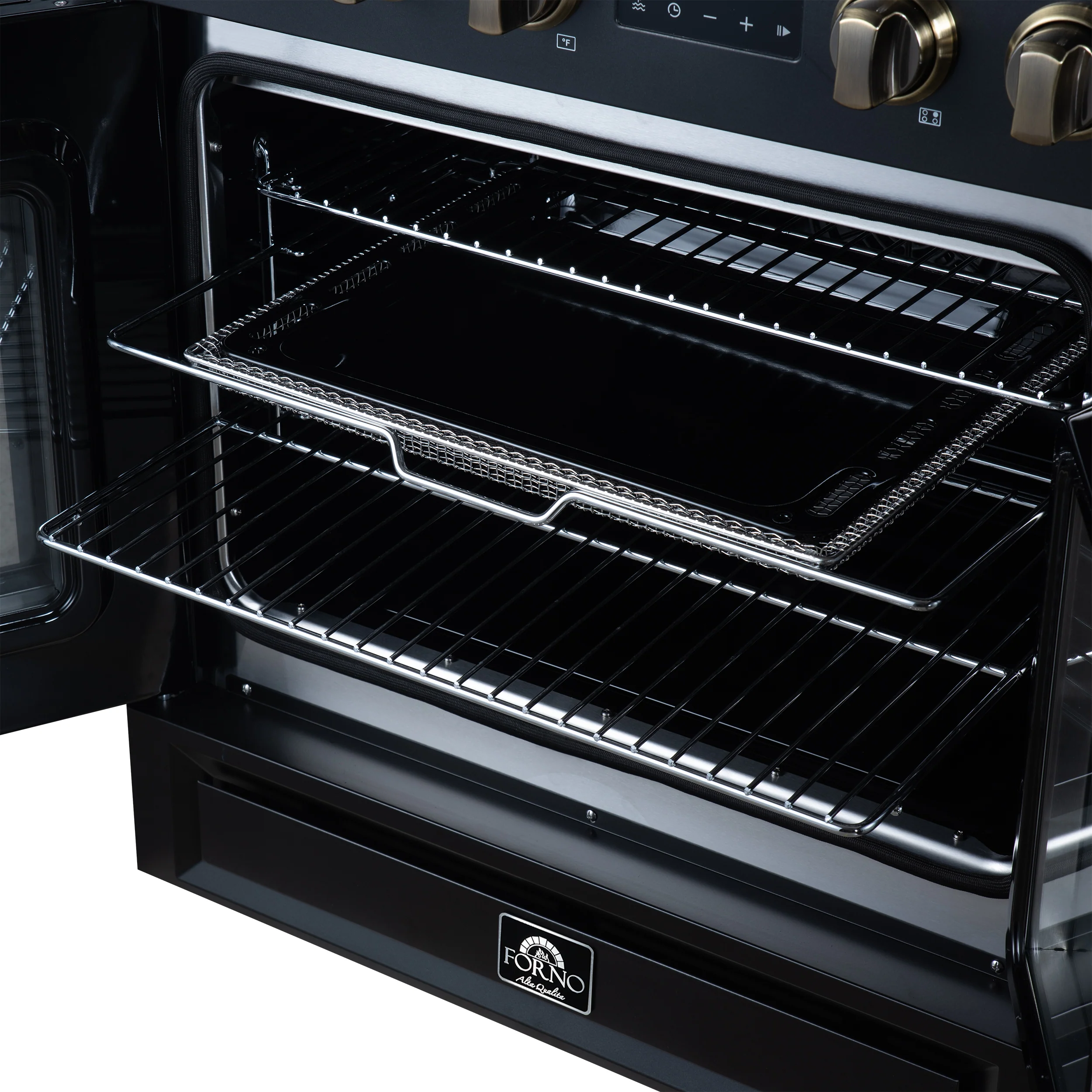 Torino French Door 30 Inch Induction Range with Air Fryer, Air Sous Vide & True Convection, Dual Broiler, Black - Image 16