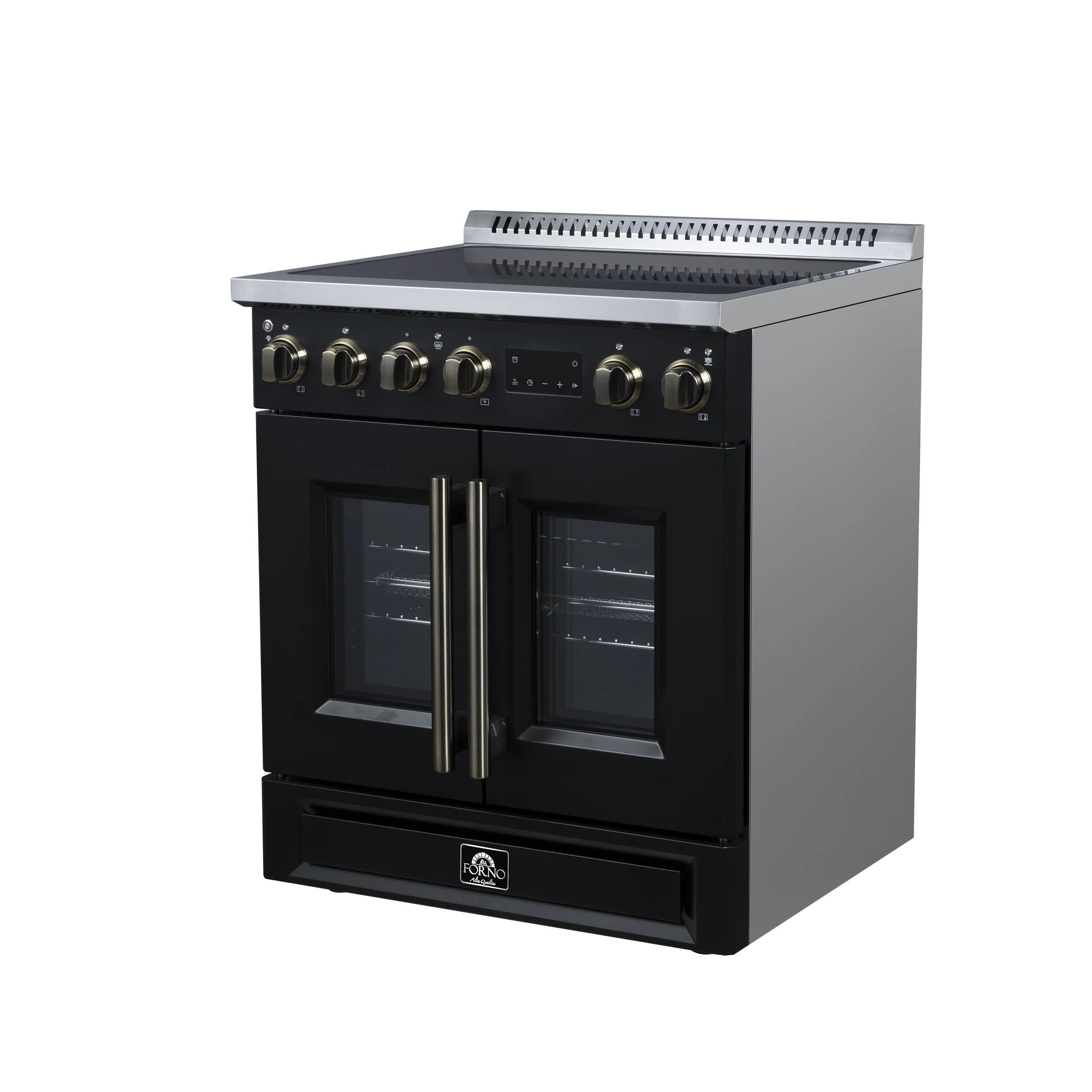 Torino French Door 30 Inch Induction Range with Air Fryer, Air Sous Vide & True Convection, Dual Broiler, Black - Image 5
