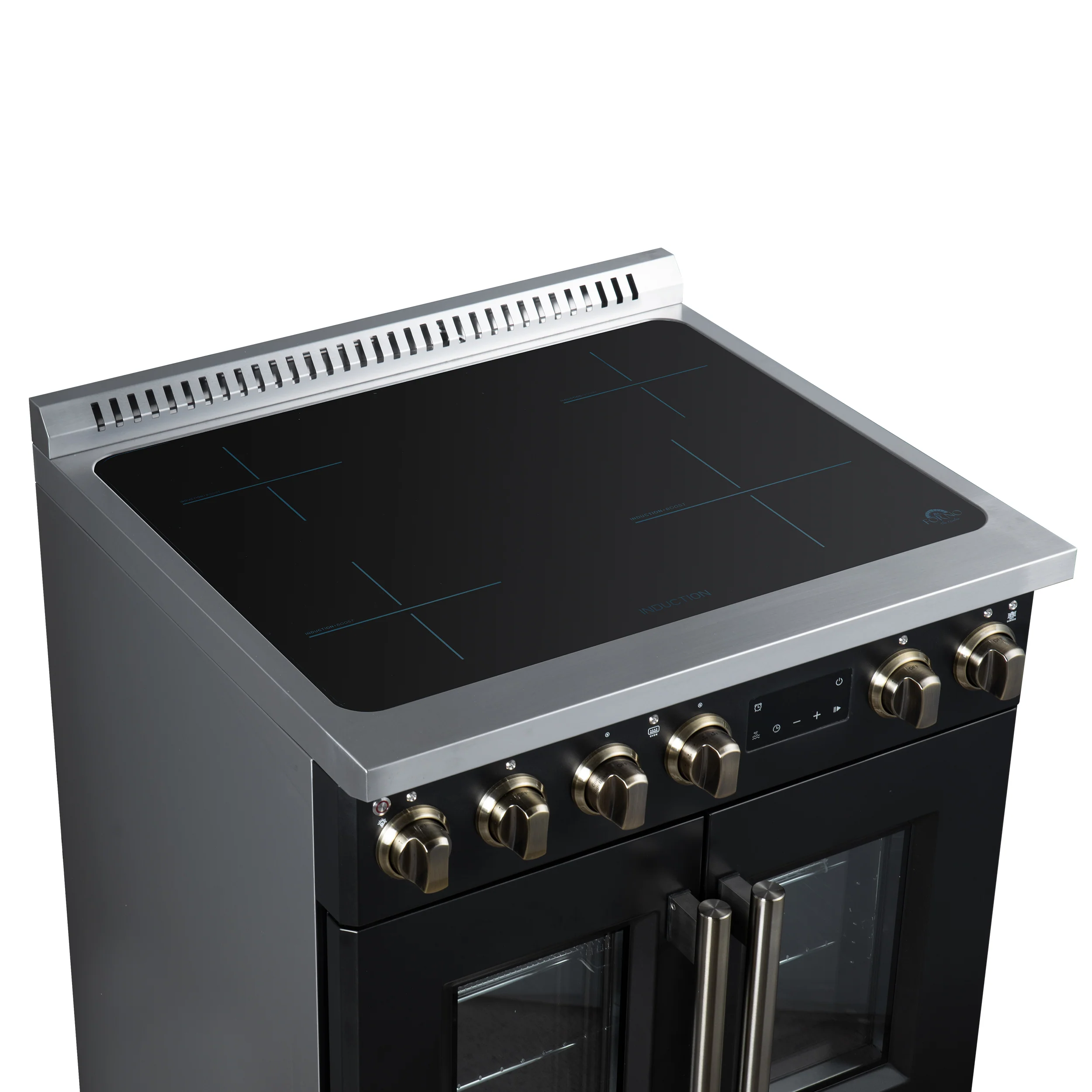 Torino French Door 30 Inch Induction Range with Air Fryer, Air Sous Vide & True Convection, Dual Broiler, Black - Image 8