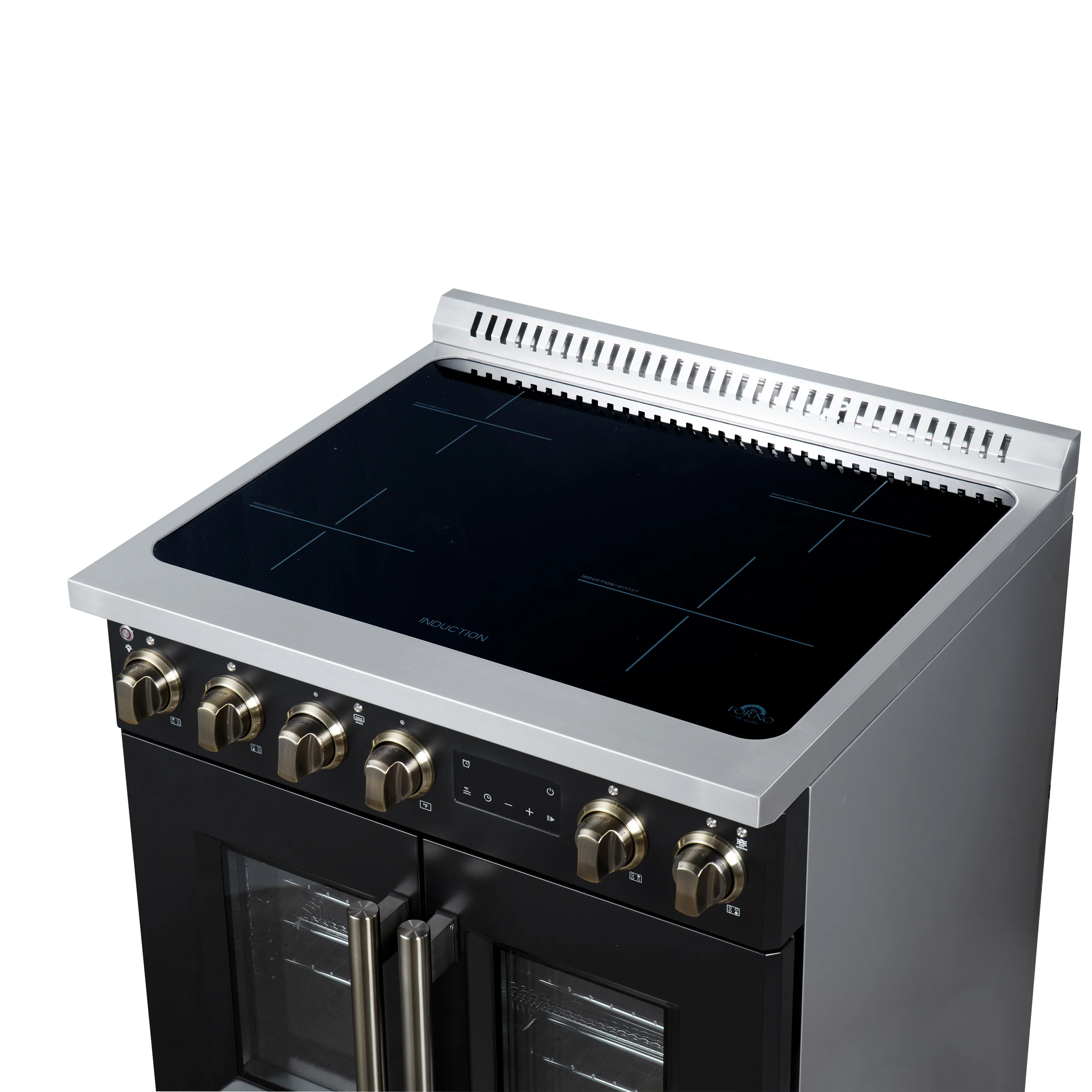 Torino French Door 30 Inch Induction Range with Air Fryer, Air Sous Vide & True Convection, Dual Broiler, Black - Image 9
