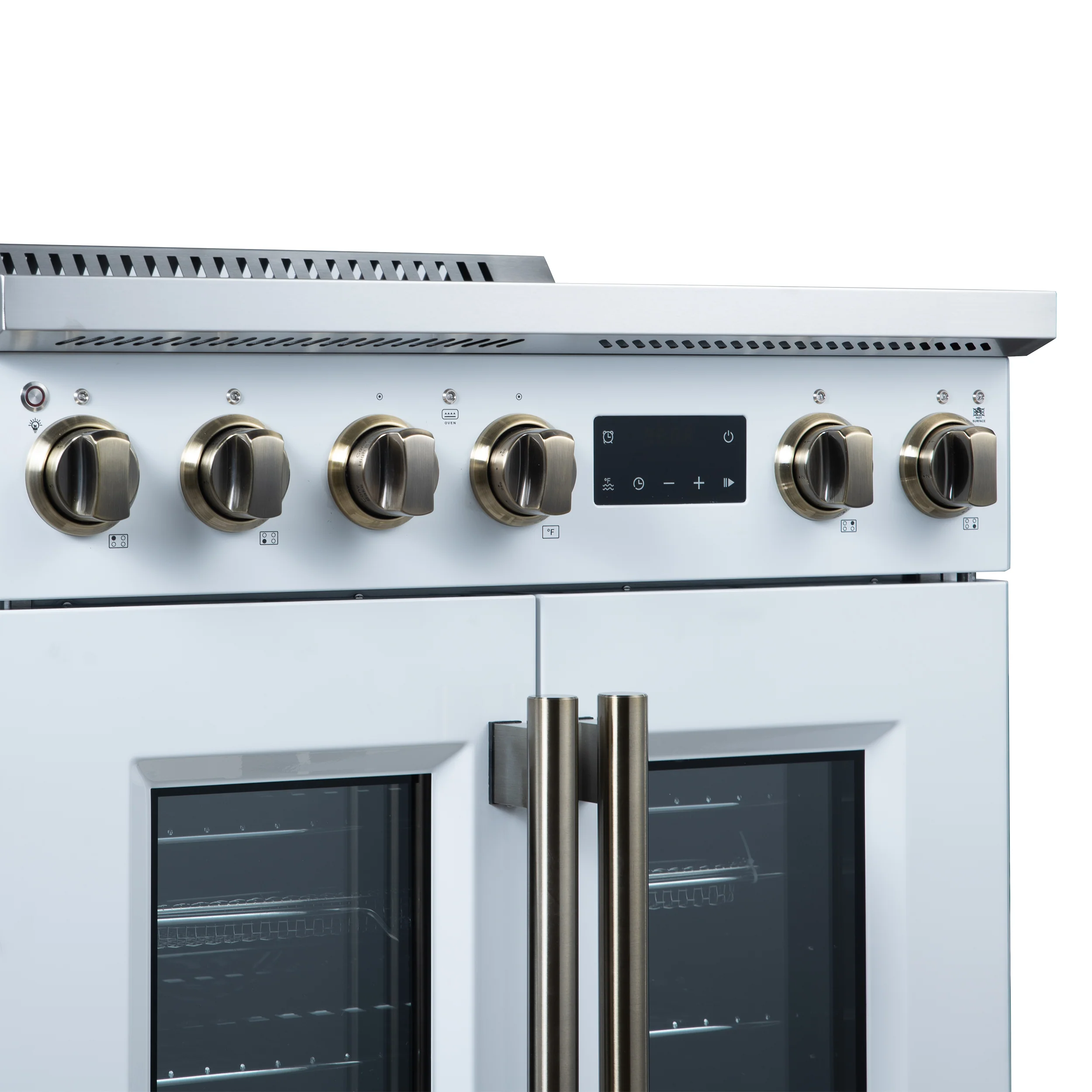 Torino French Door 30 Inch Induction Range with Air Fryer, Air Sous Vide & True Convection, Dual Broiler, White - Image 10