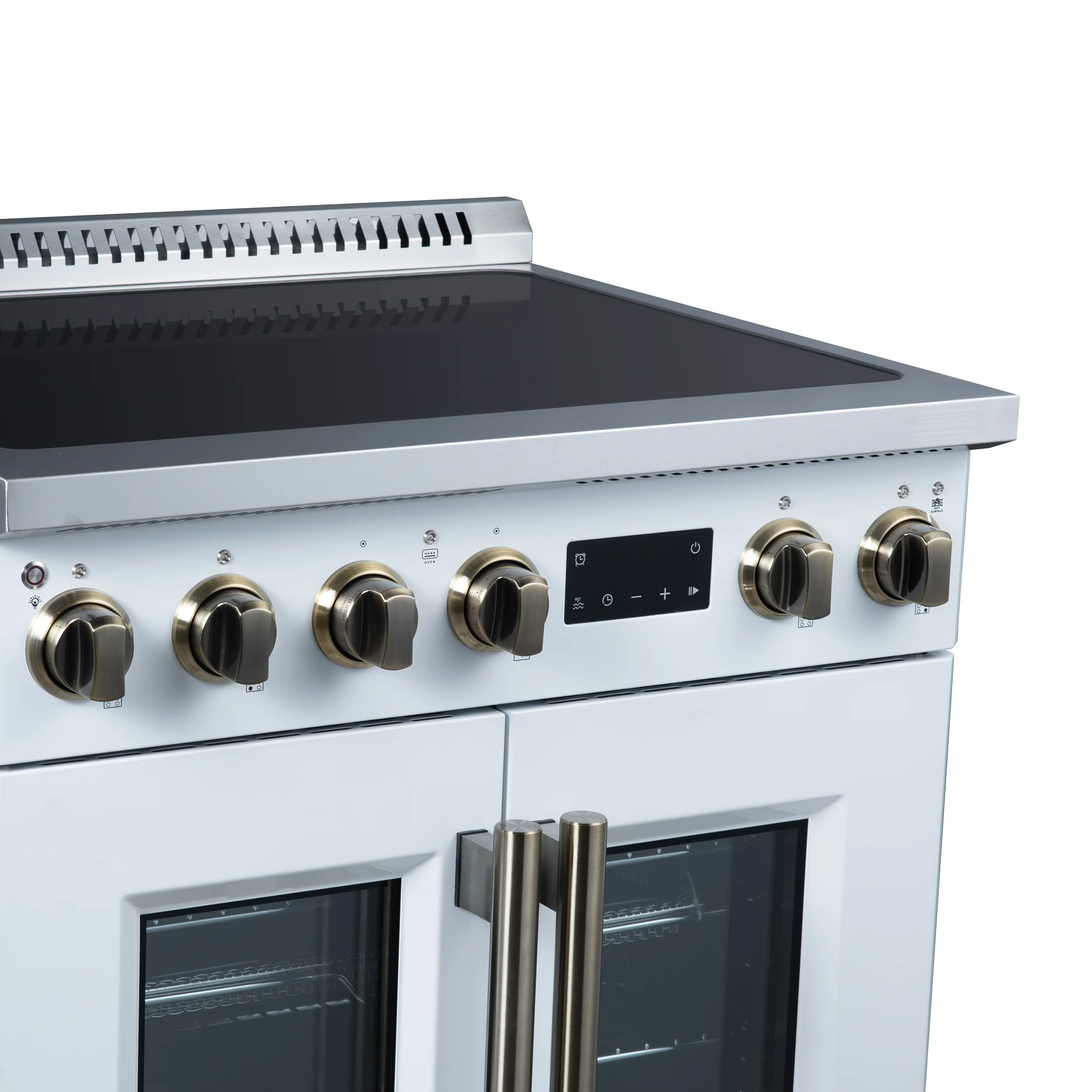 Torino French Door 30 Inch Induction Range with Air Fryer, Air Sous Vide & True Convection, Dual Broiler, White - Image 11