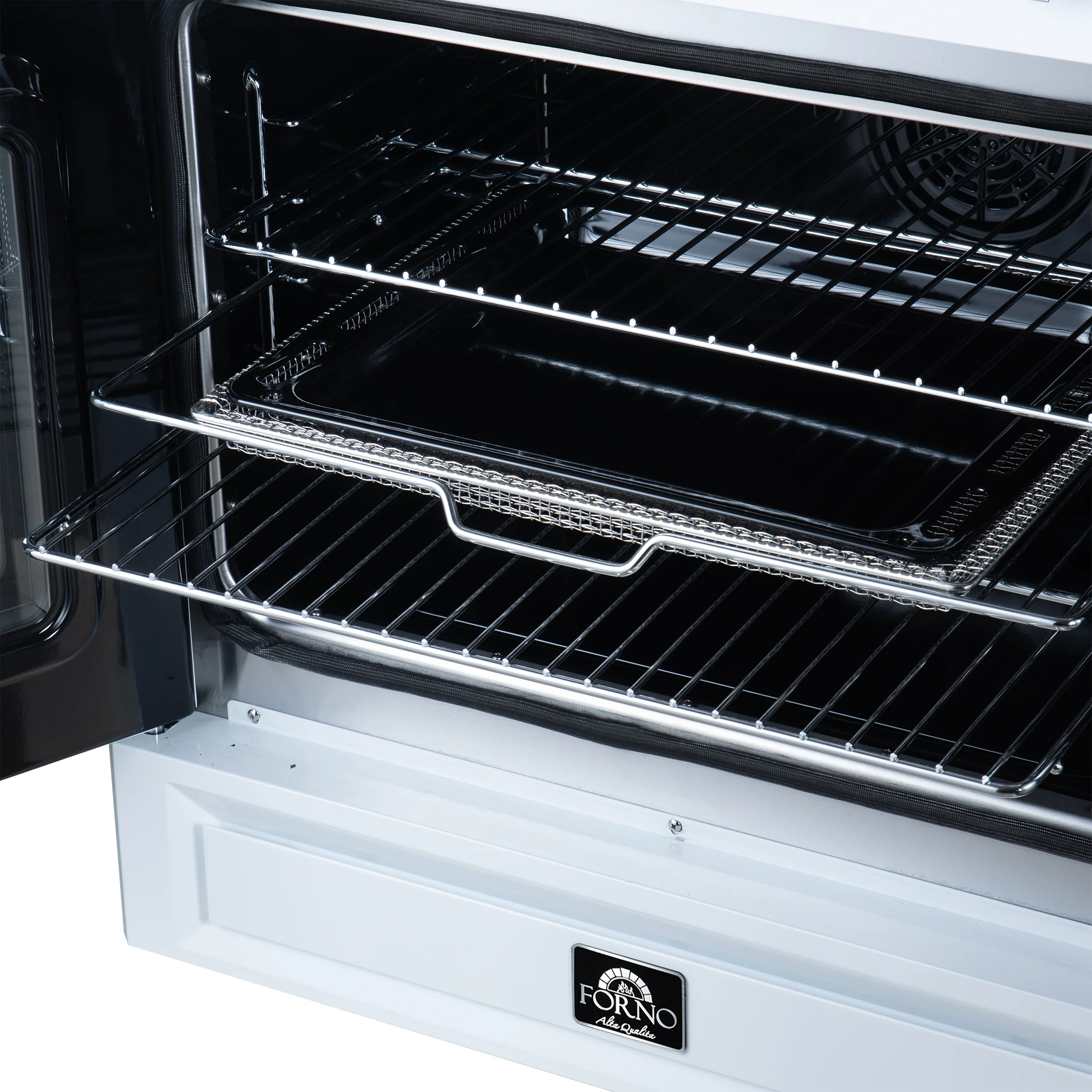 Torino French Door 30 Inch Induction Range with Air Fryer, Air Sous Vide & True Convection, Dual Broiler, White - Image 16