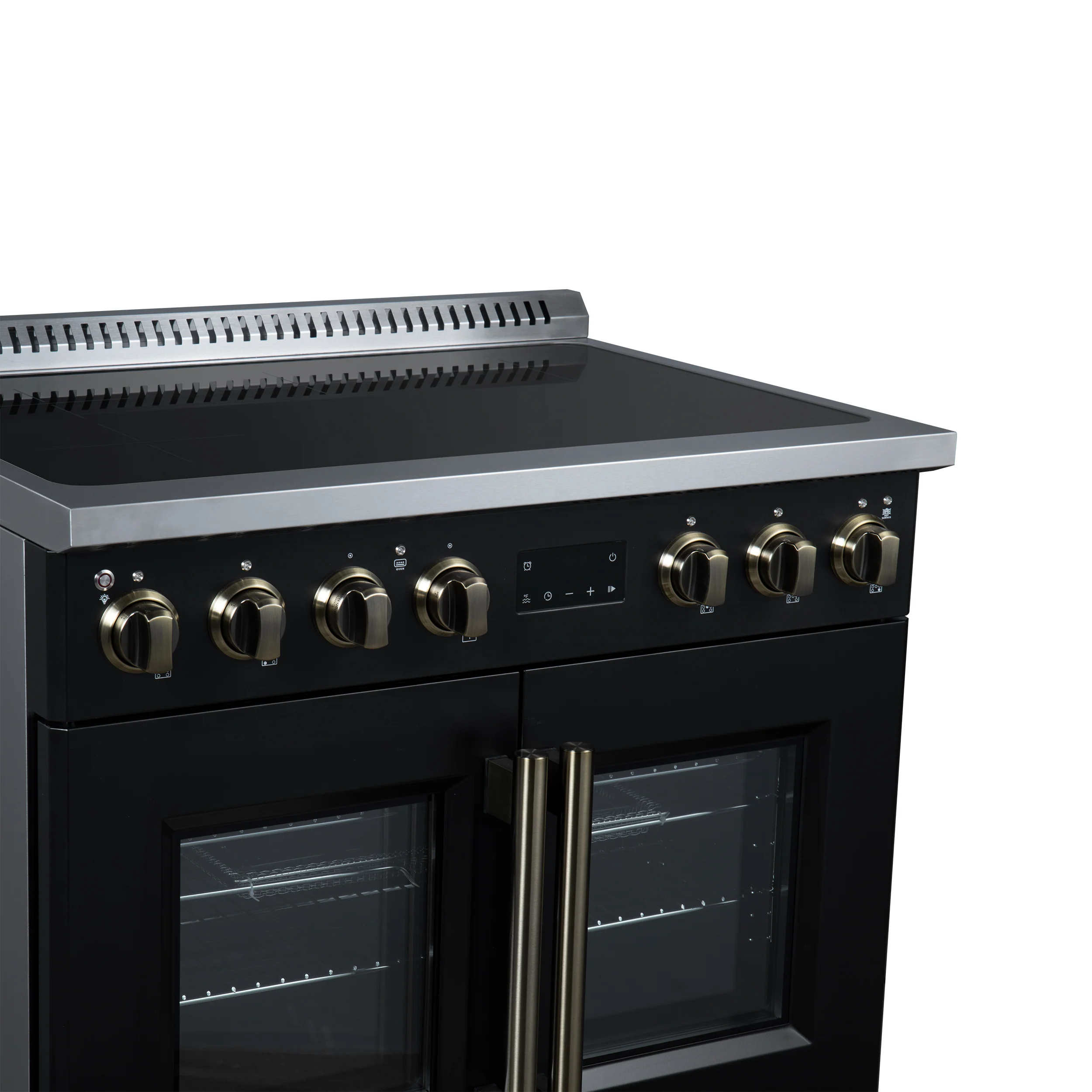 Torino French Door 36 Inch Induction Range with Air Fryer, Air Sous Vide & True Convection, Dual Broiler, Black - Image 10