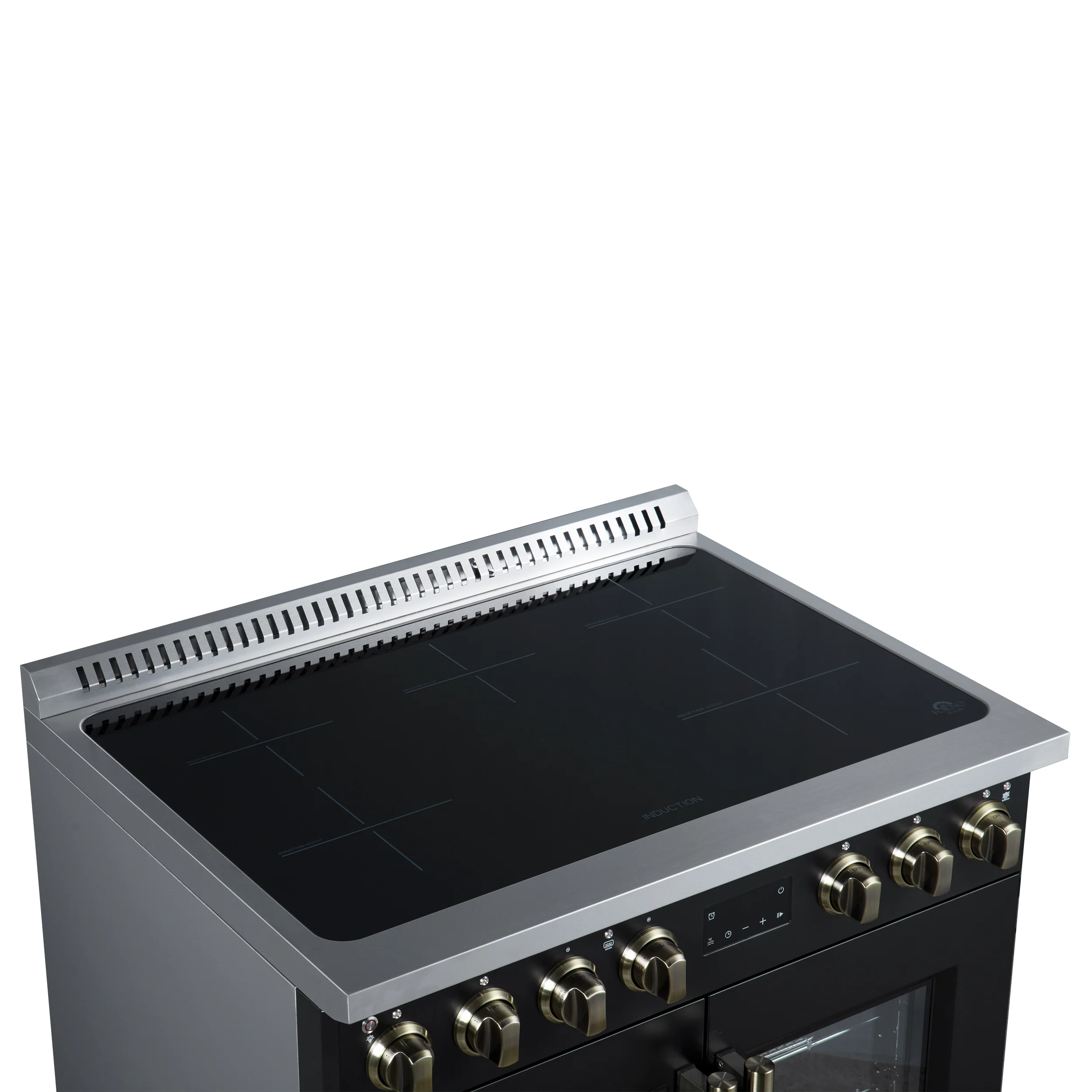 Torino French Door 36 Inch Induction Range with Air Fryer, Air Sous Vide & True Convection, Dual Broiler, Black - Image 8