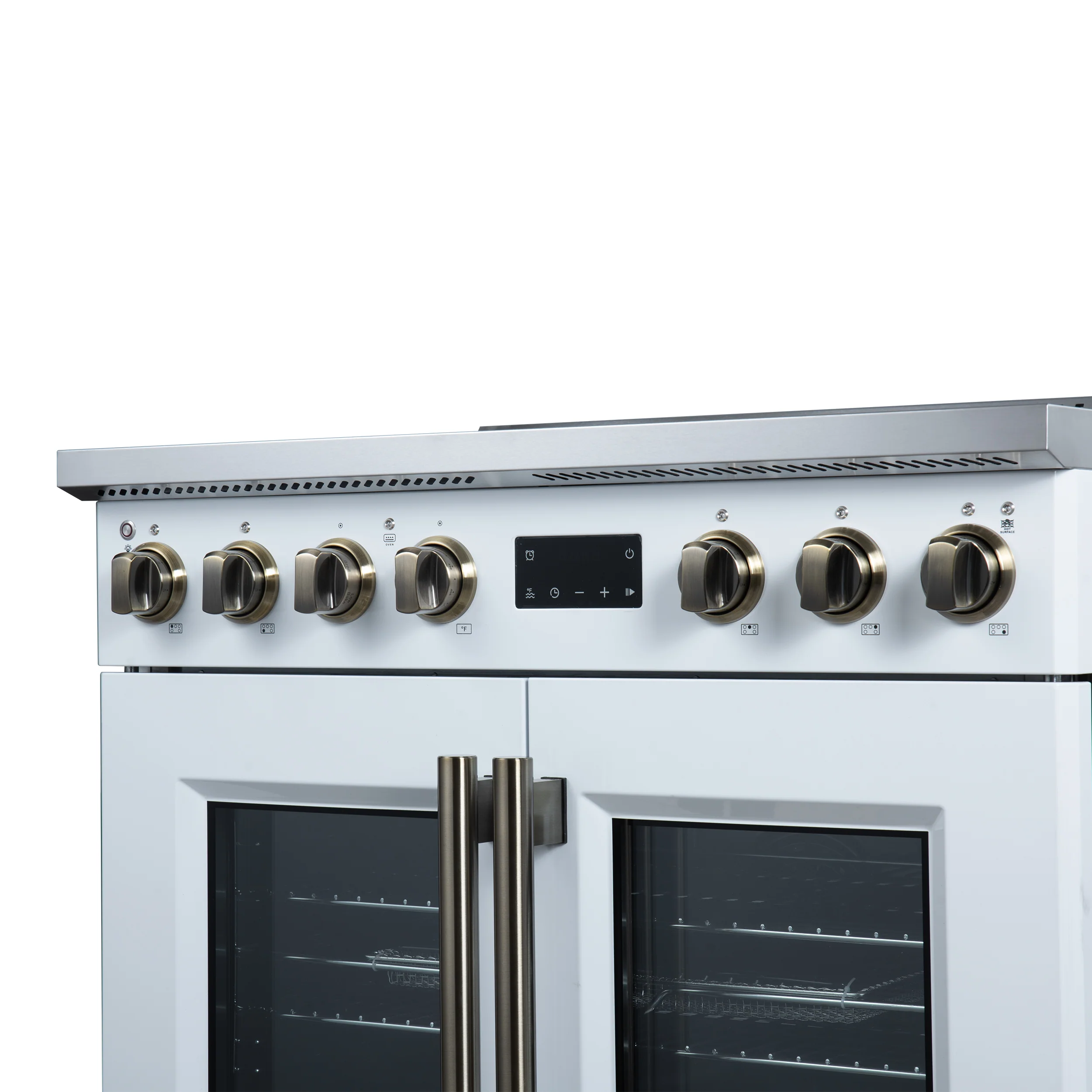 Torino French Door 36 Inch Induction Range with Air Fryer, Air Sous Vide & True Convection, Dual Broiler, White - Image 13