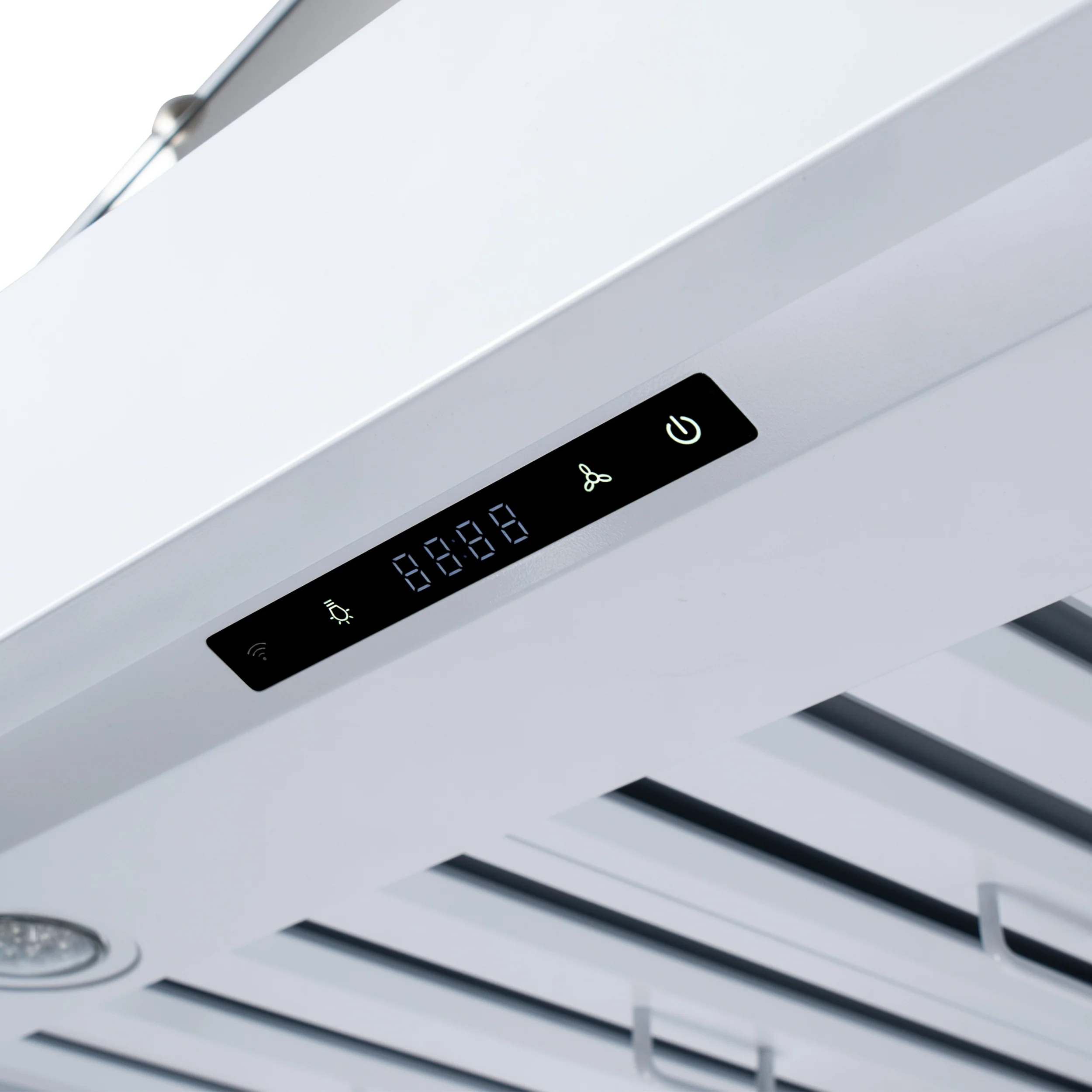 Valente 36" Range Hood in White with 427 CFM, 3 speeds, Dishwasher safe Baffle filters, LED Lights and Remote Control - Image 4
