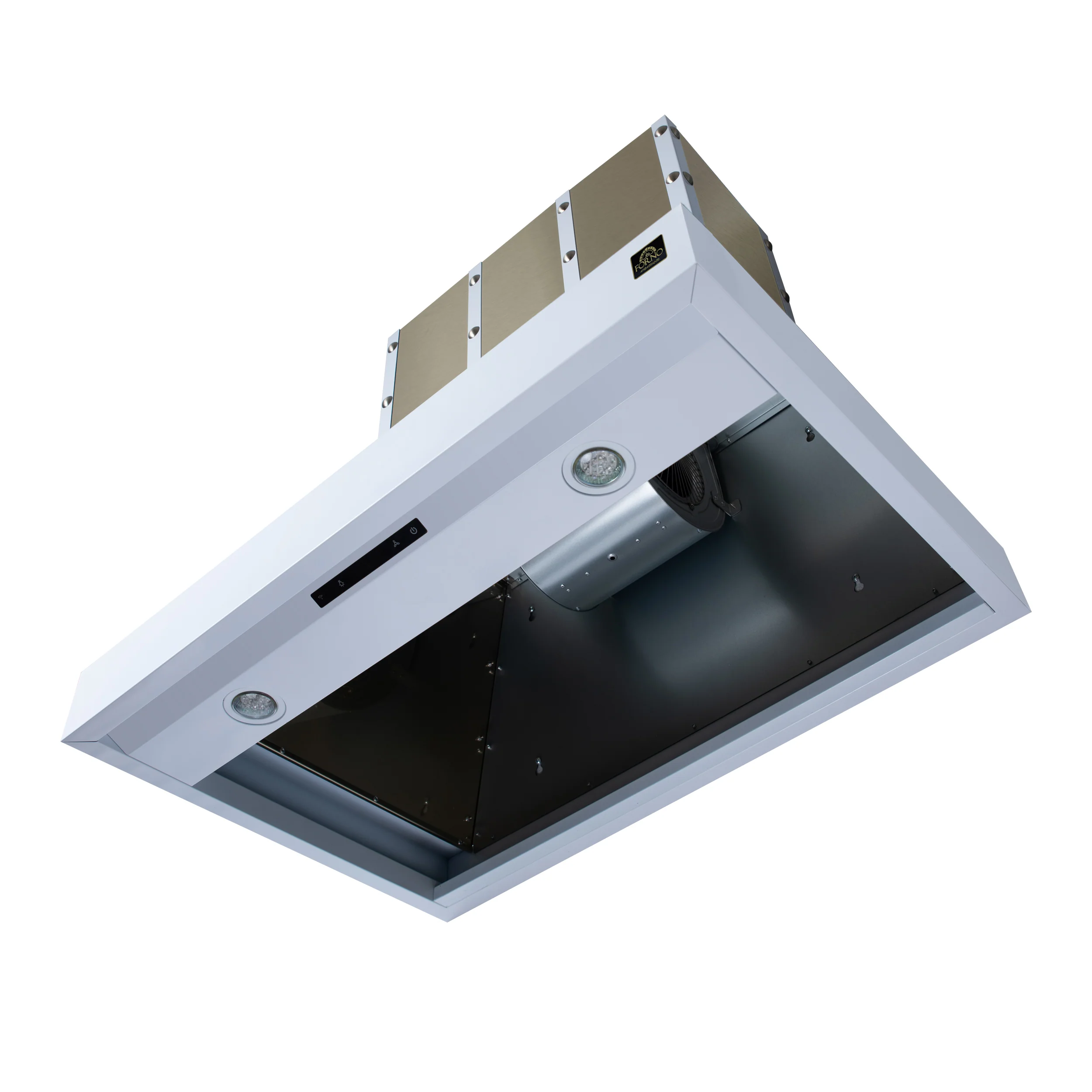 Valente 36" Range Hood in White with 427 CFM, 3 speeds, Dishwasher safe Baffle filters, LED Lights and Remote Control - Image 6