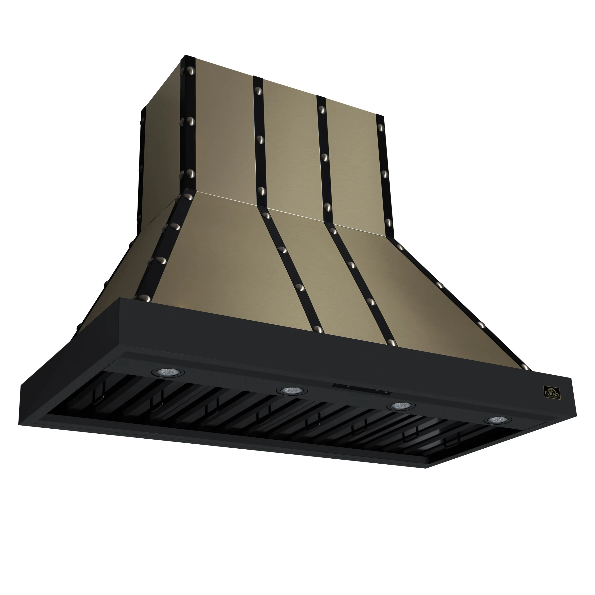 Valente 48" Range Hood in Black with 304 CFM, 3 speeds, Dishwasher safe Baffle filters, LED Lights and Remote Control - Image 2