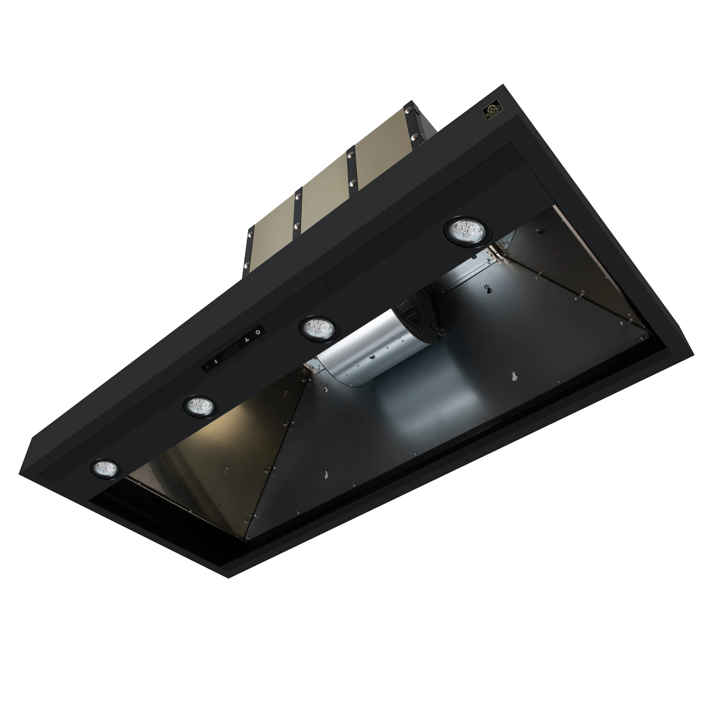 Valente 48" Range Hood in Black with 304 CFM, 3 speeds, Dishwasher safe Baffle filters, LED Lights and Remote Control - Image 6