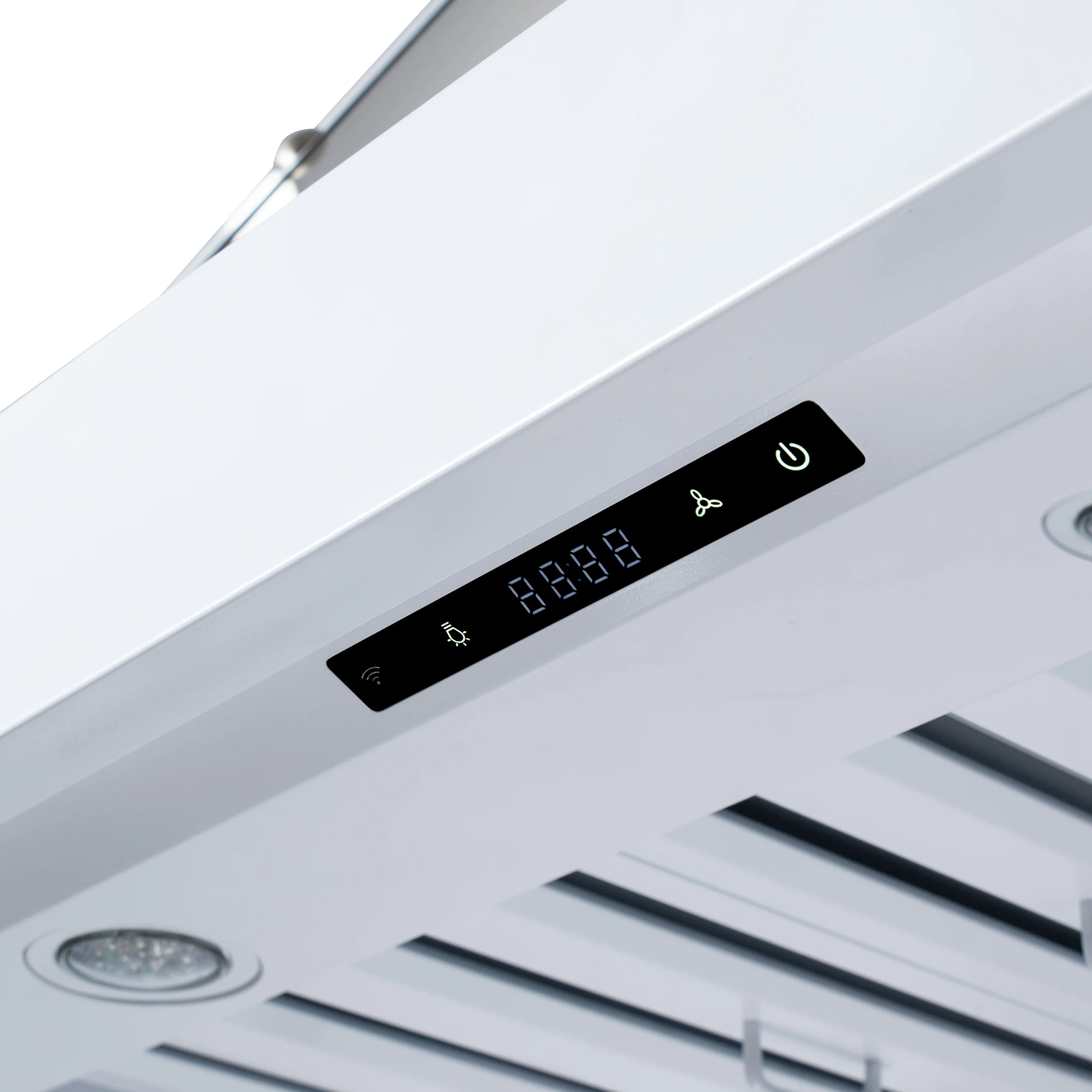 Valente 48" Range Hood in White with 304 CFM, 3 speeds, Dishwasher safe Baffle filters, LED Lights and Remote Control - Image 4