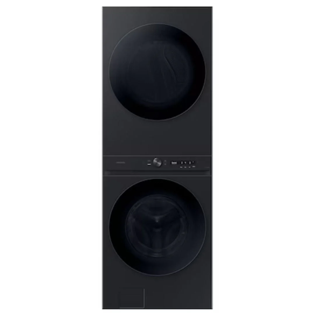 WH46DBH100EV - LAUNDRY CENTERS - Samsung - Stacked Washer/Dryer - Electric - Black Stainless Steel - Open Box