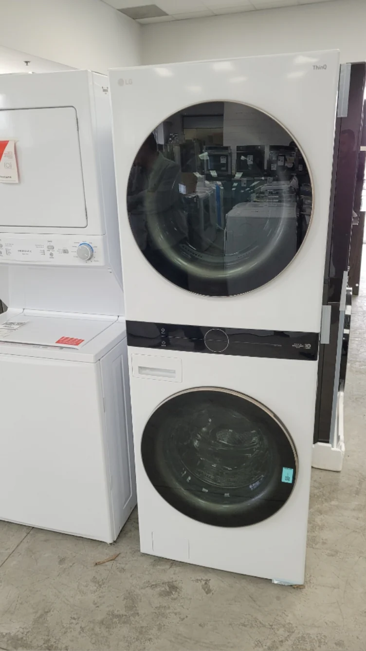 WKE100HWA - LAUNDRY CENTERS - LG - Stacked Washer/Dryer - Electric - White - Open Box - Image 2