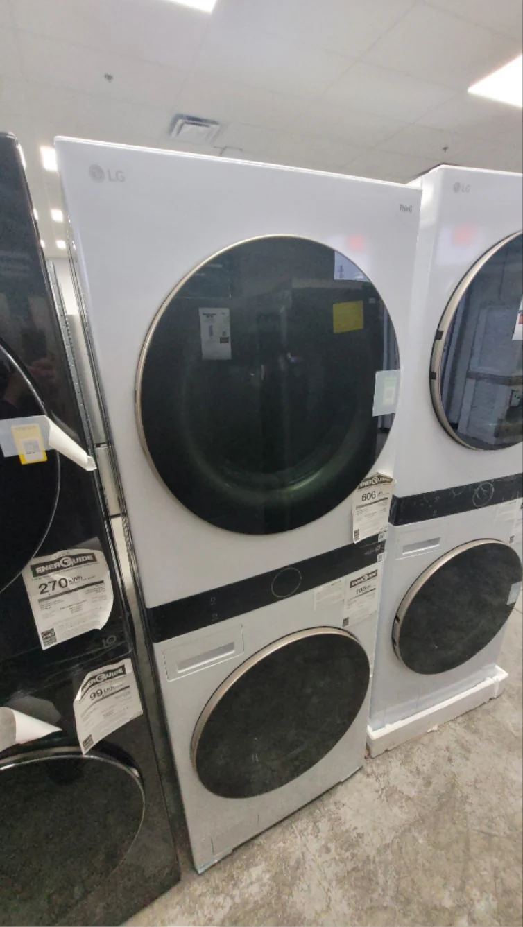 WKE100HWA - LAUNDRY CENTERS - LG - Stacked Washer/Dryer - Electric - White - Open Box - Image 2