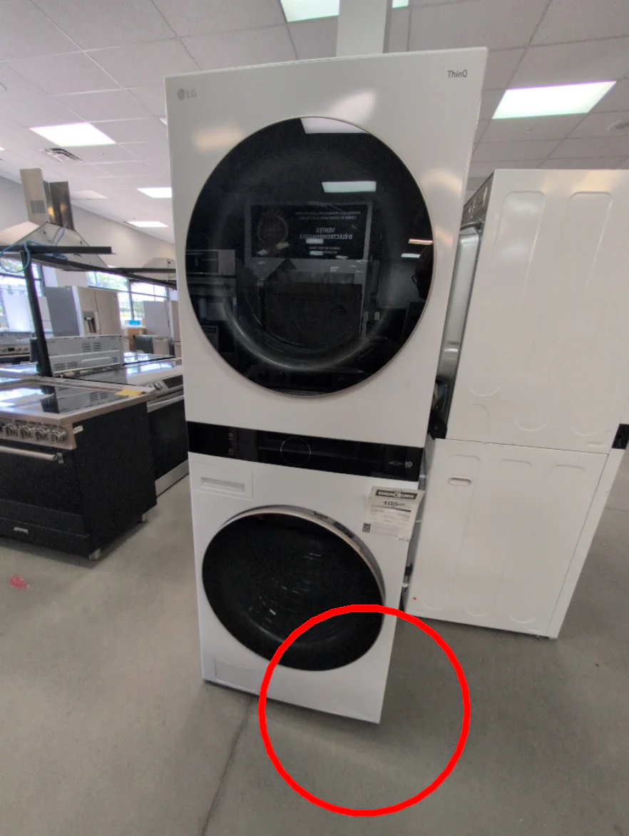 WKE100HWA - LAUNDRY CENTERS - LG - Stacked Washer/Dryer - Electric - White - Open Box - Image 3