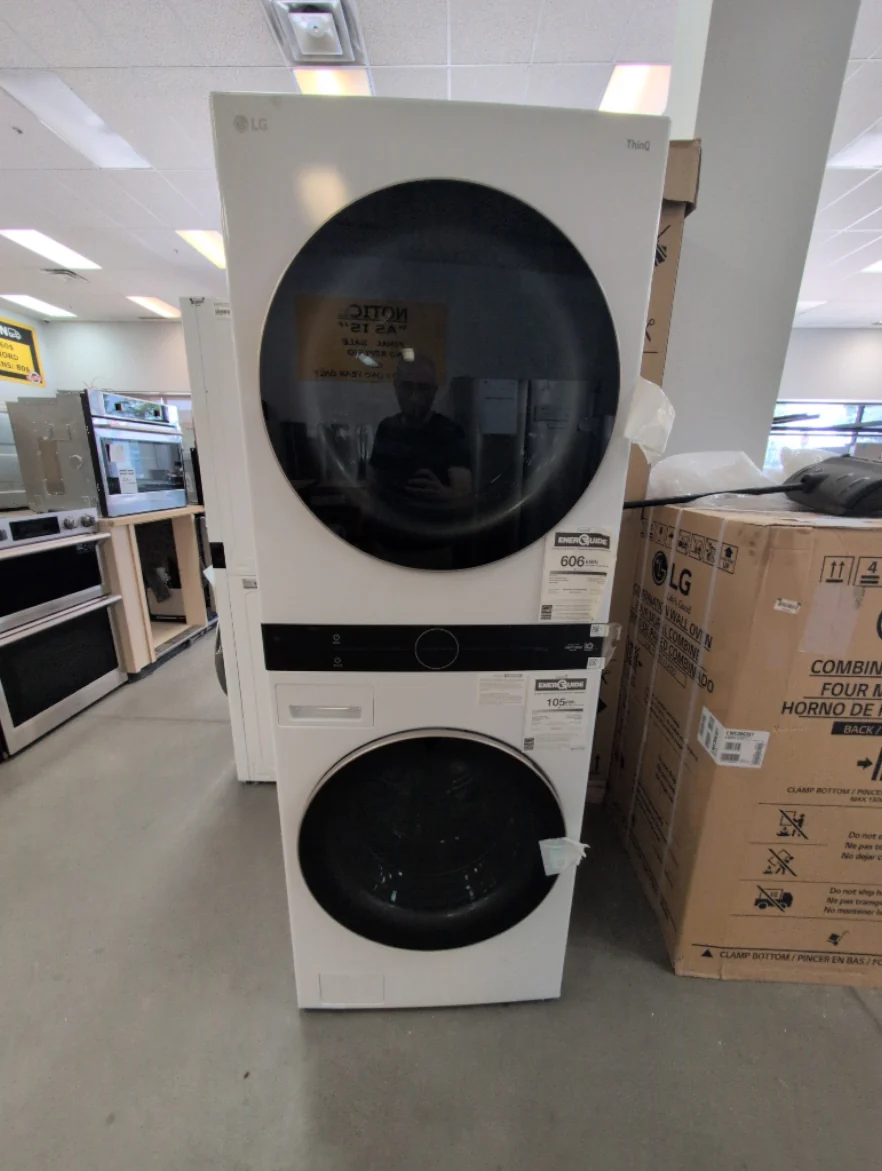 WKE100HWA - LAUNDRY CENTERS - LG - Stacked Washer/Dryer - Electric - White - Open Box - Image 2